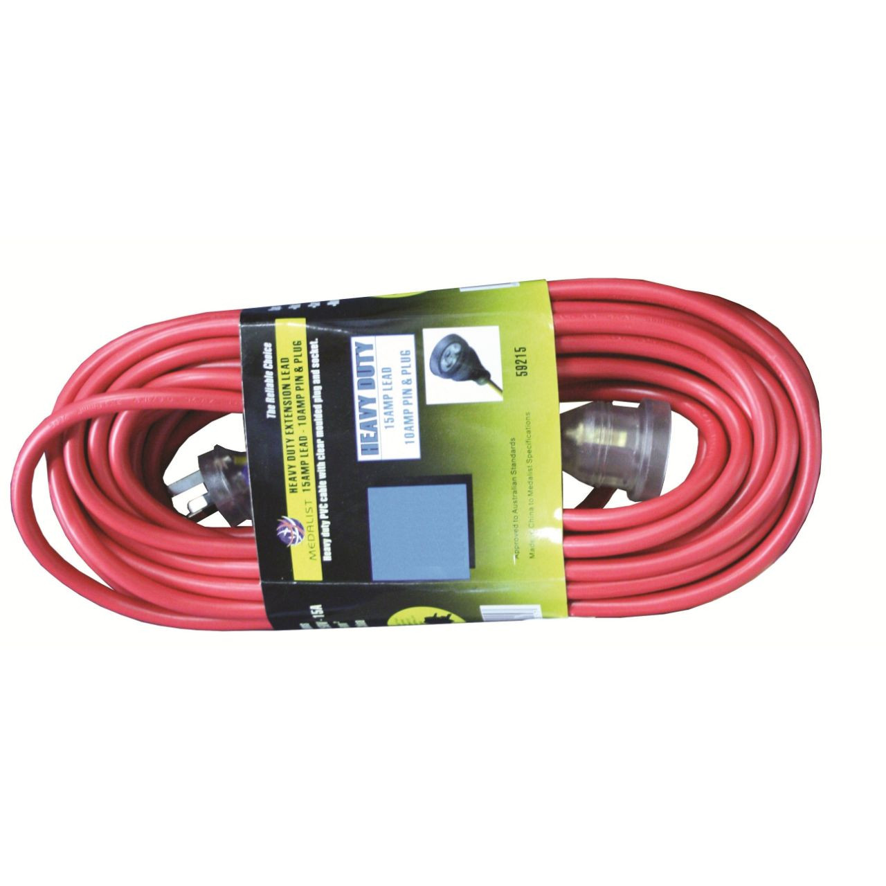 15m 240V Extension Lead 15A H/Duty 15A Plug & Socket