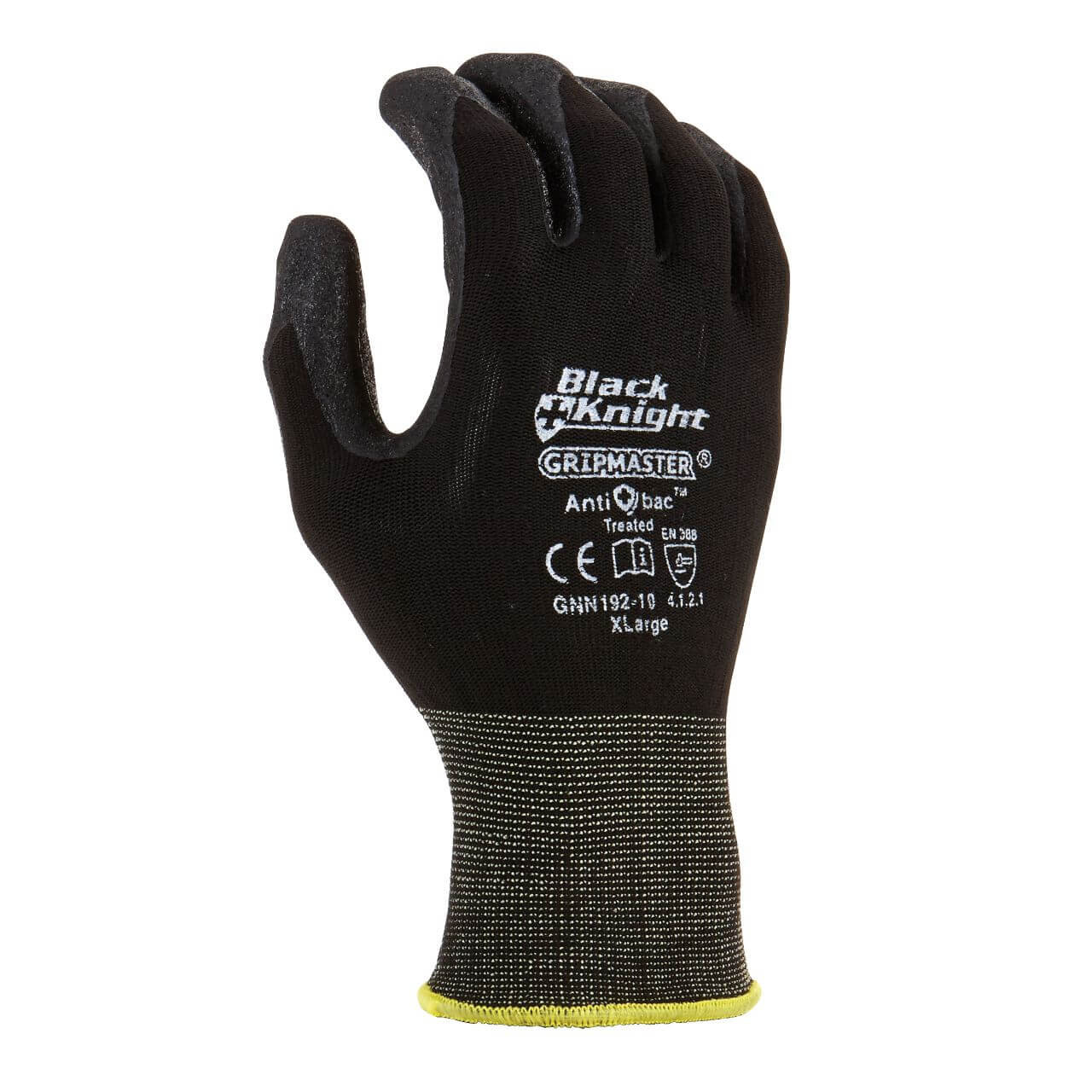 'Black Knight' Nylon Glove. Nitrile Coated XL