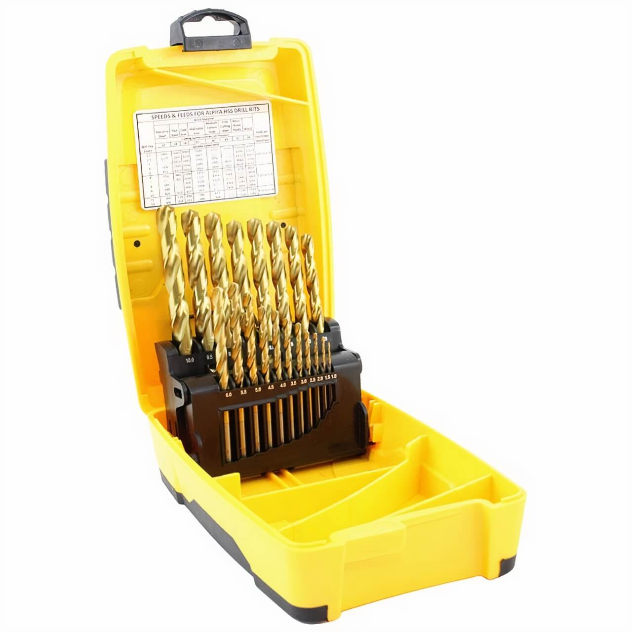 Alpha 1.0-10.0mm Metric Gold Series Tuffbox Drill Set 19pce