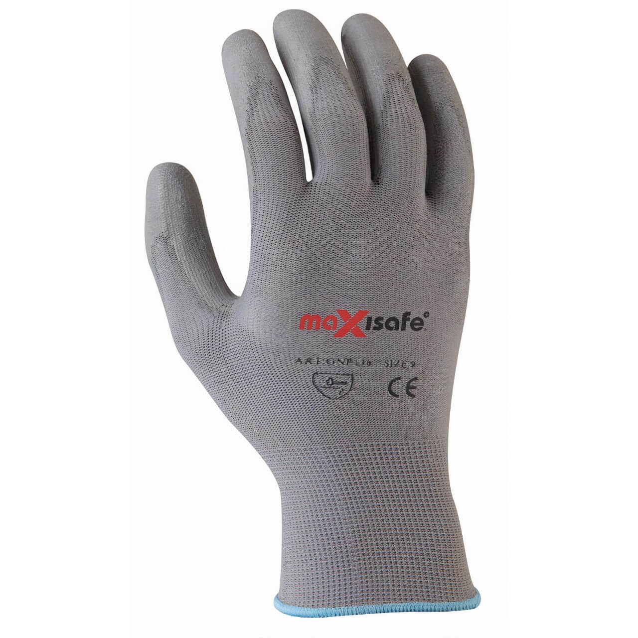 'Liteflex' Nylon Glove. Grey PU Coated L