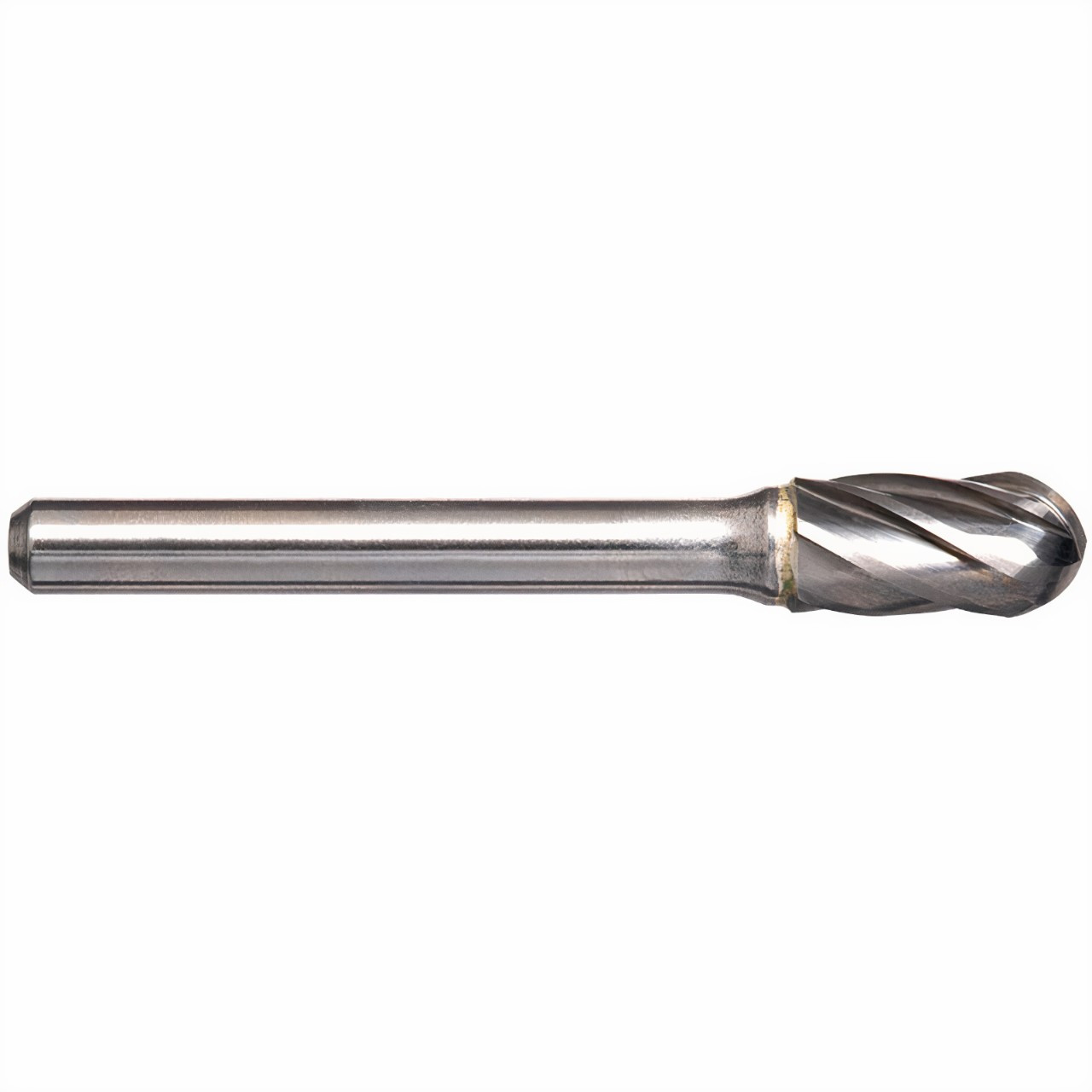 Alpha 3/8x3/4 Cylindrical Ball Nose Carbide Burr 1/4 Shank Aluminium Cut