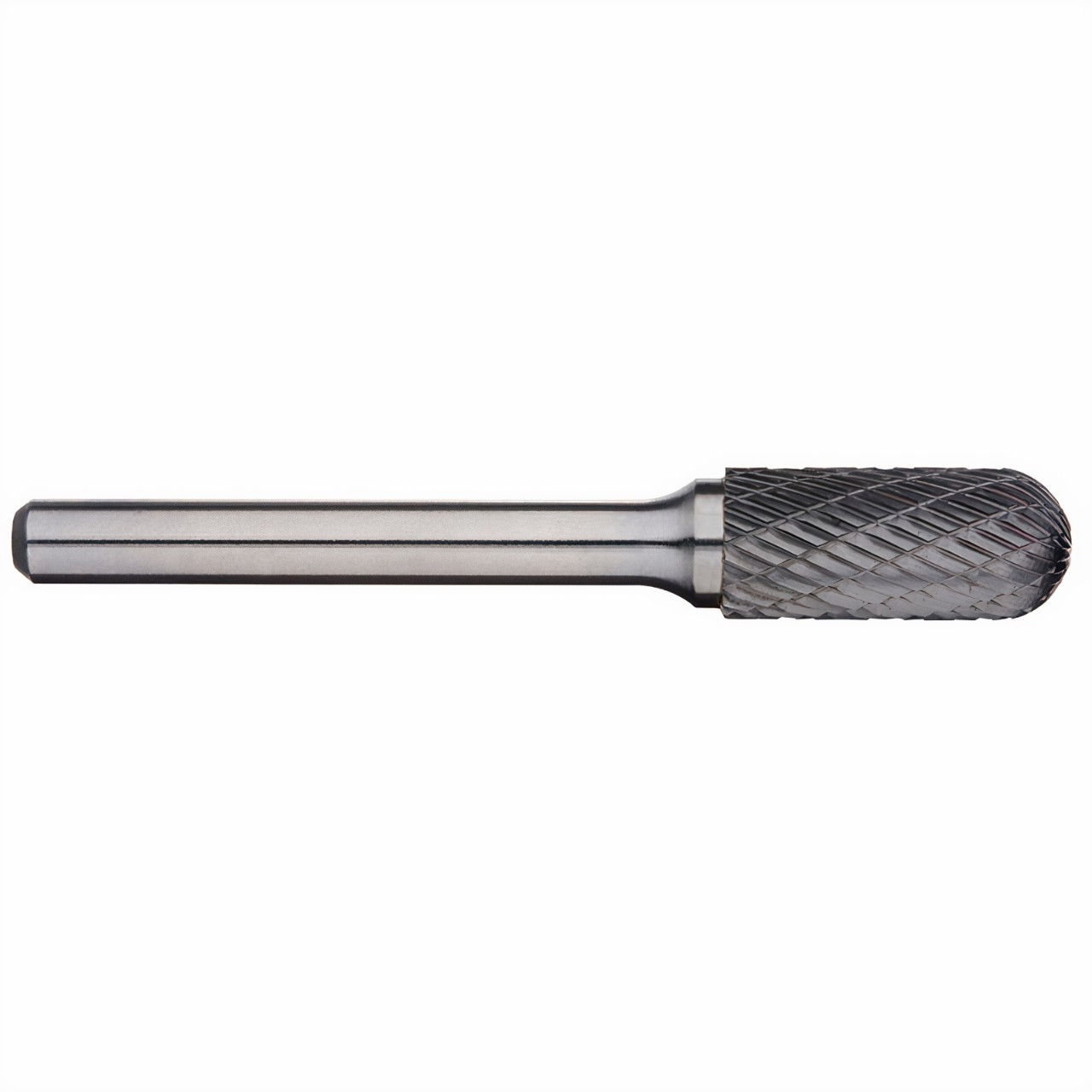 Alpha 7/16x1 Cylindrical Ball Nose Carbide Burr 1/4 Shank