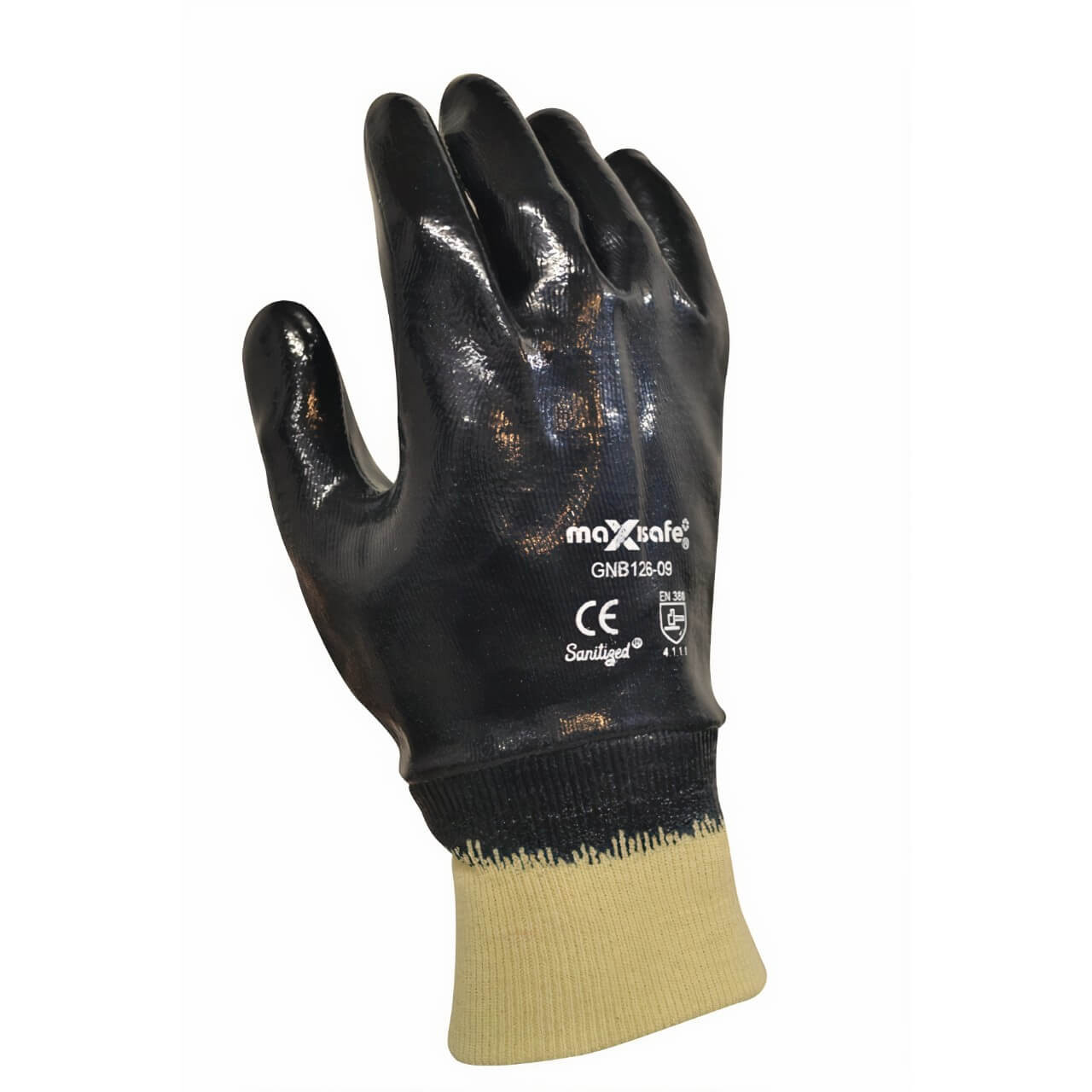 Maxisafe Blue Nitrile Fully Dipped Glove L