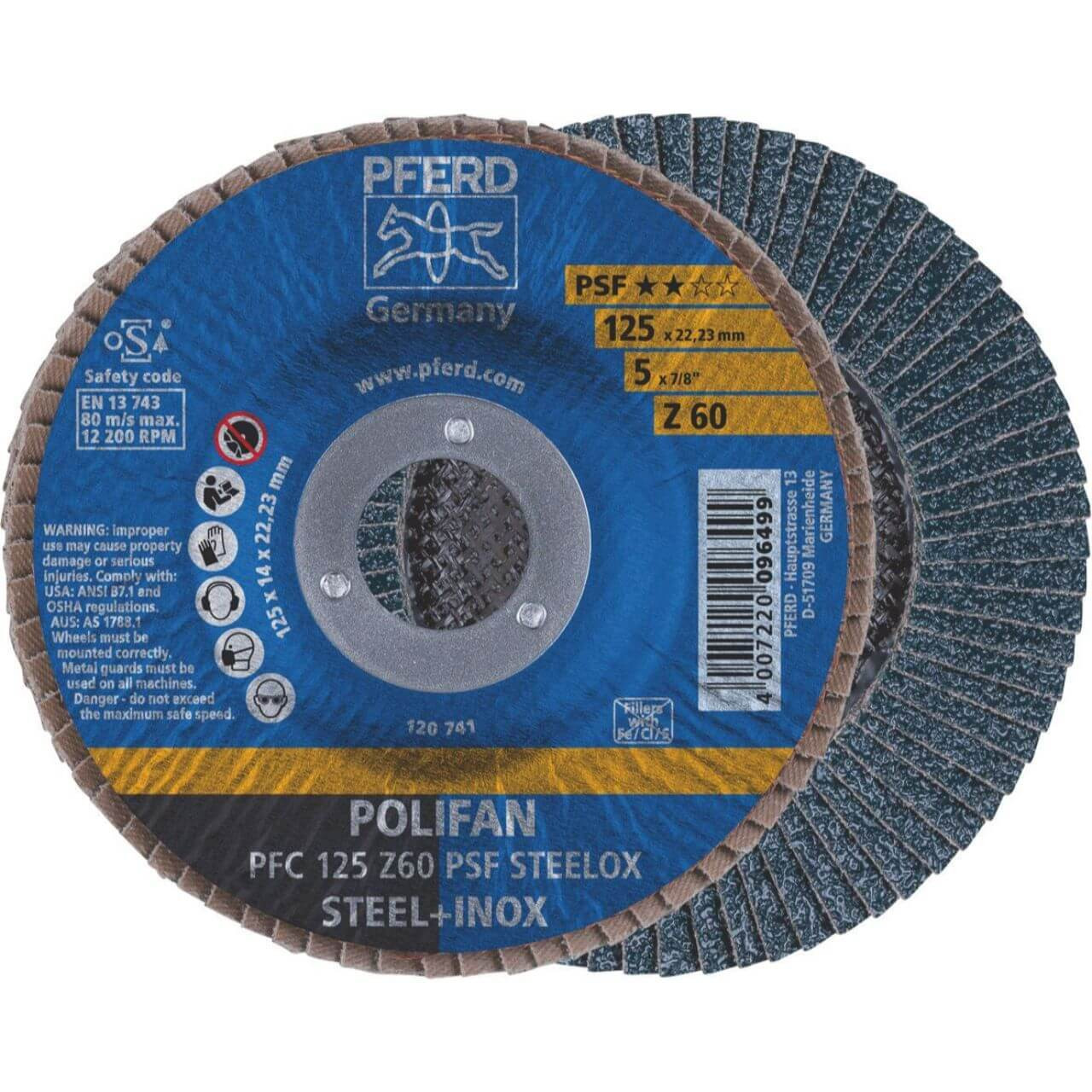 Pferd PFC 125mm 60g Zirc Flap Disc