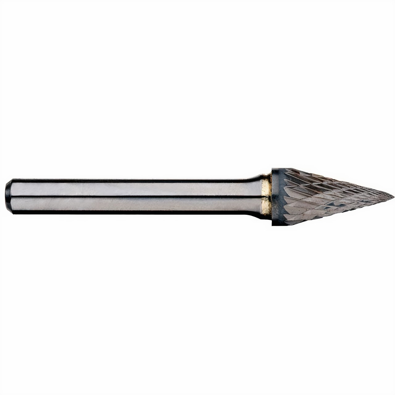 Alpha 1/4x1/2 Pointed Cone Carbide Burr 1/4 Shank