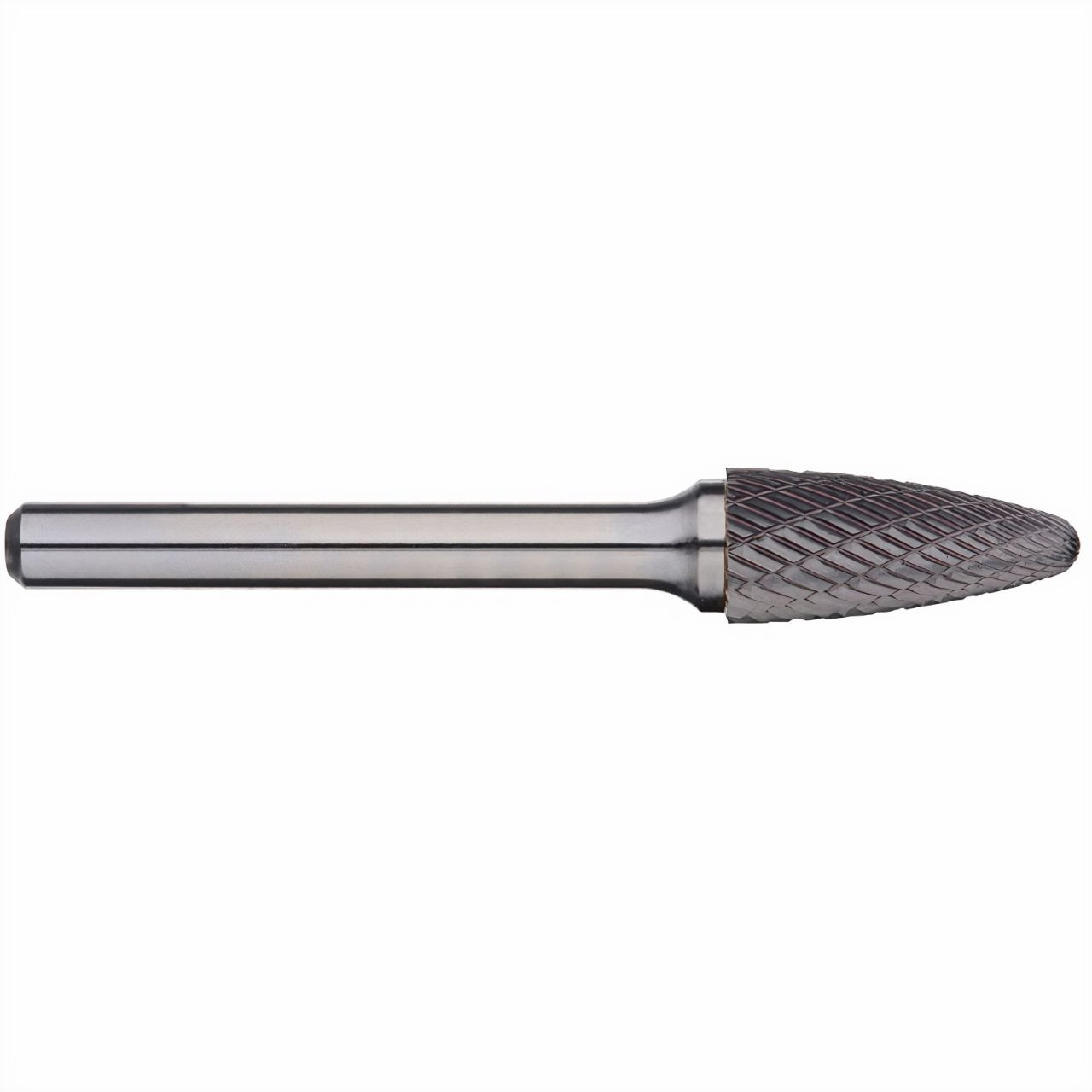 Alpha 12.7x25mm Tree Radius End Carbide Burr 6mm Shank 150mm Long