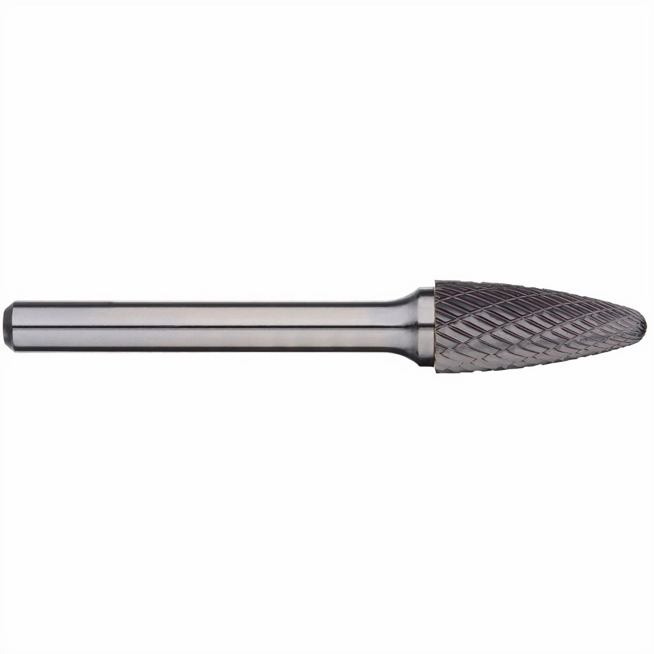 Alpha 12.7x25mm Tree Radius End Carbide Burr 6mm Shank 150mm Long