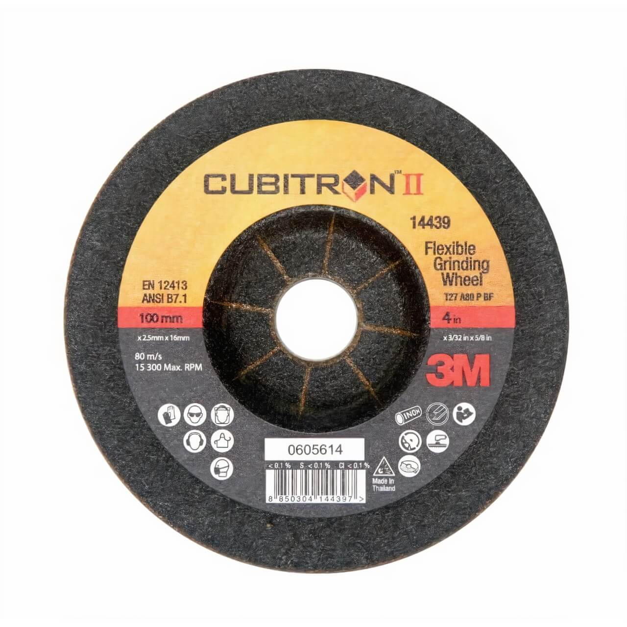 3M Cubitron II 180x4x22 36+ Flexible Grinding Disc 20/box