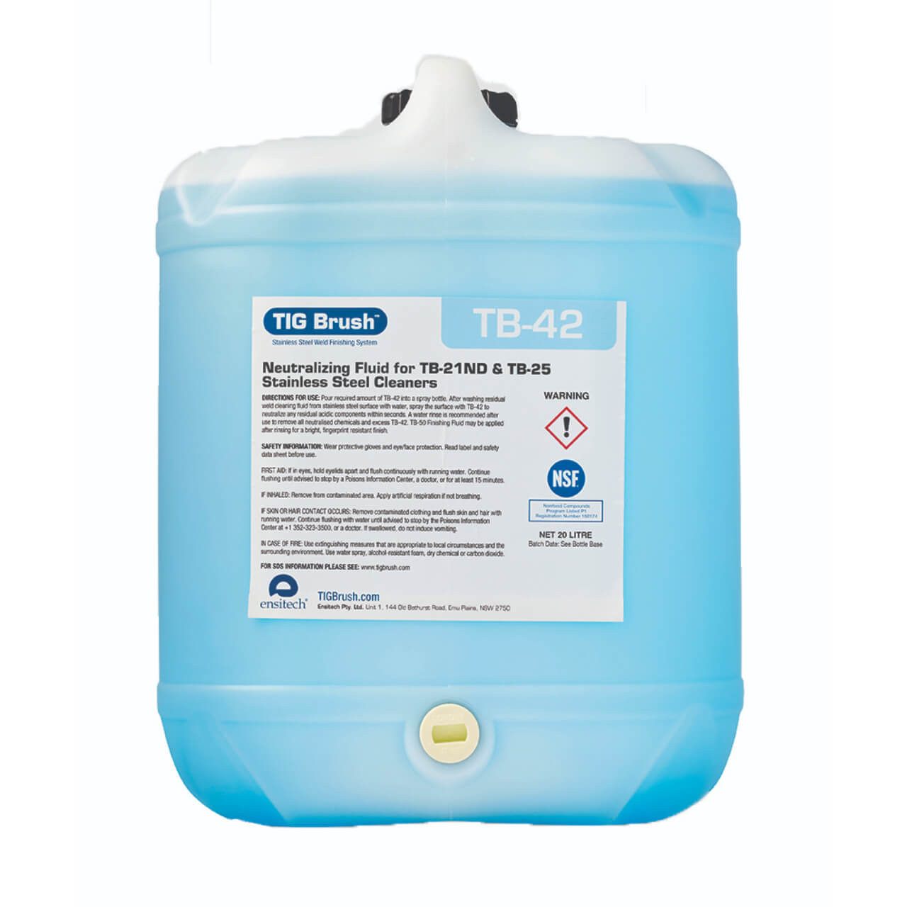Tig Brush TB-42 Neutralising Fluid 20 Litre