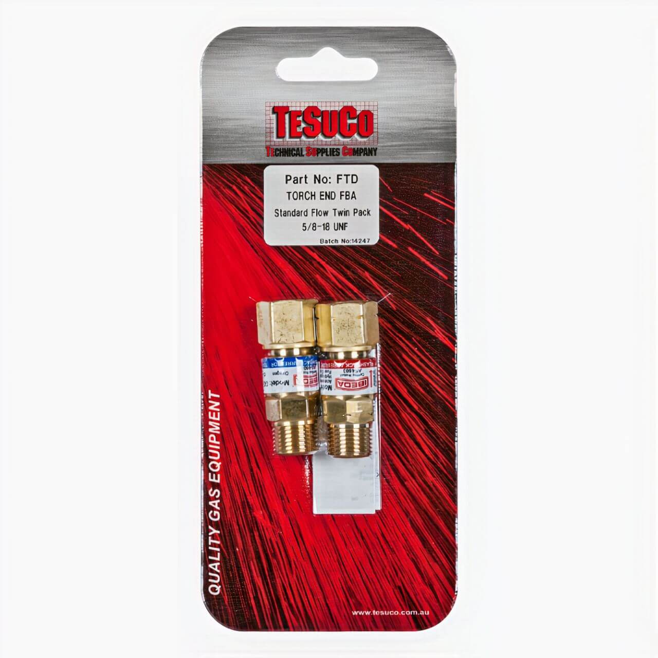 Ibeda Flashback Arrestor Oxy/Fuel Torch End Twin Pack