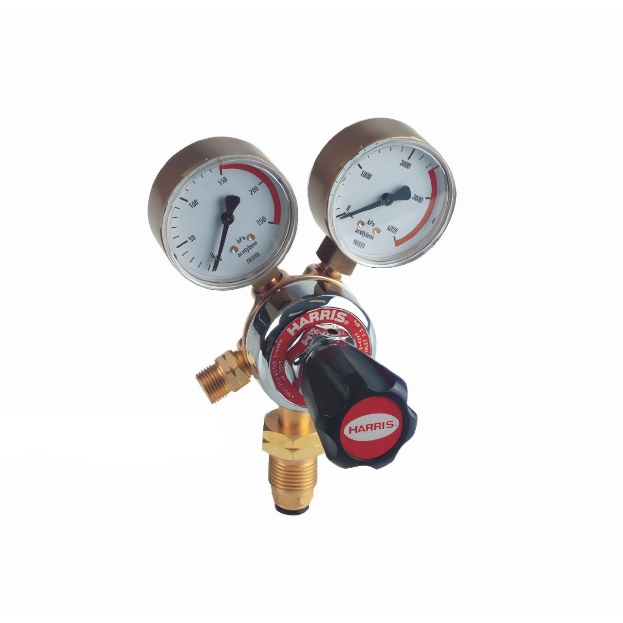 Harris 801 Acetylene Regulator. Vertical Inlet. 0-150kpa