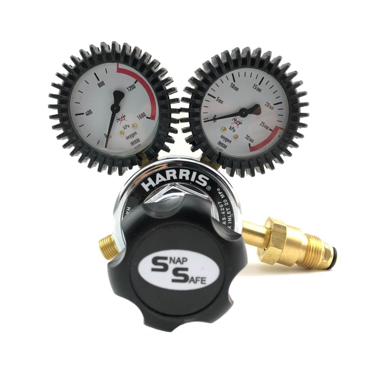 Harris 825 Oxygen Regulator. Side Inlet. 0-1000kpa