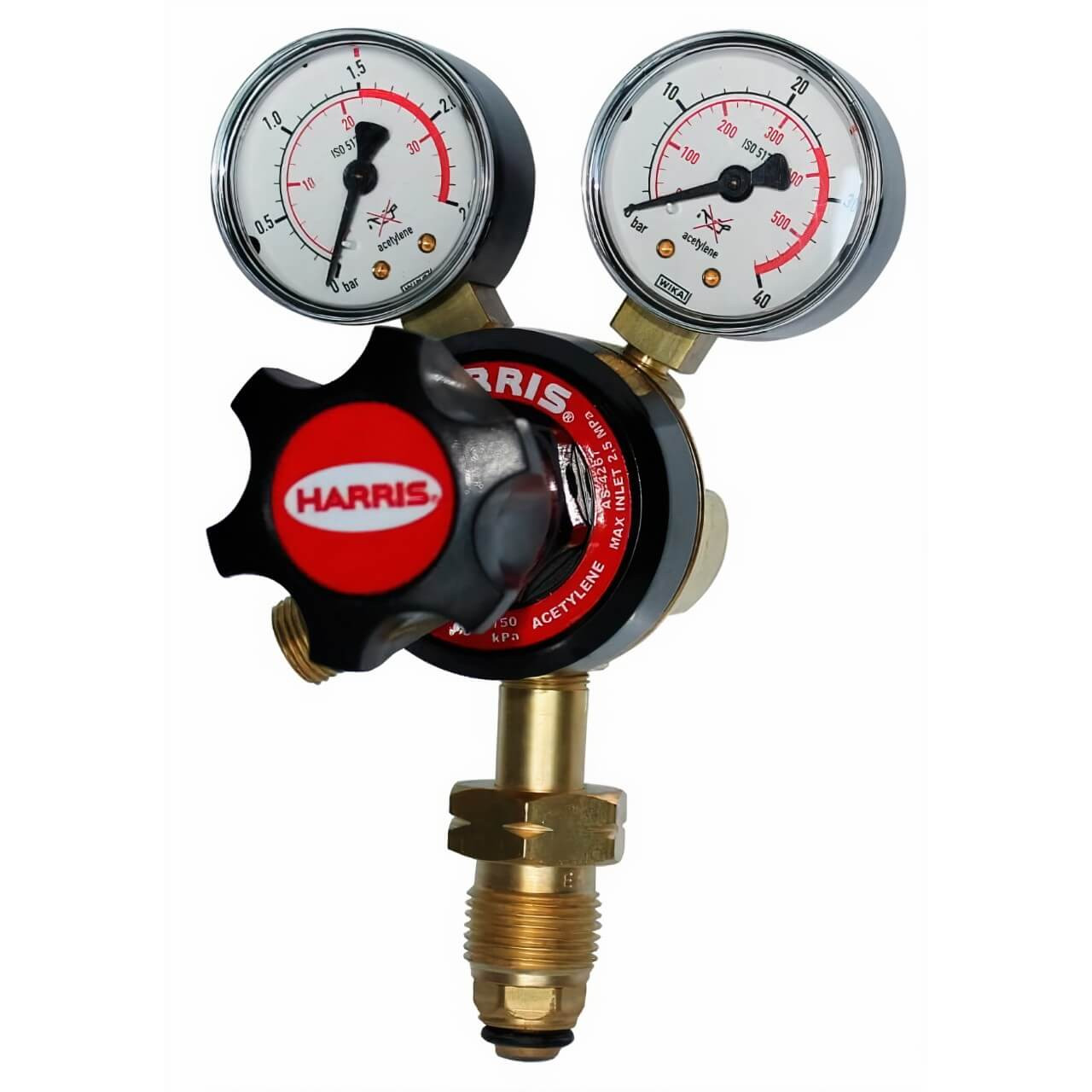 Harris 730 Acetylene Regulator. Vertical Inlet. 0-150kpa