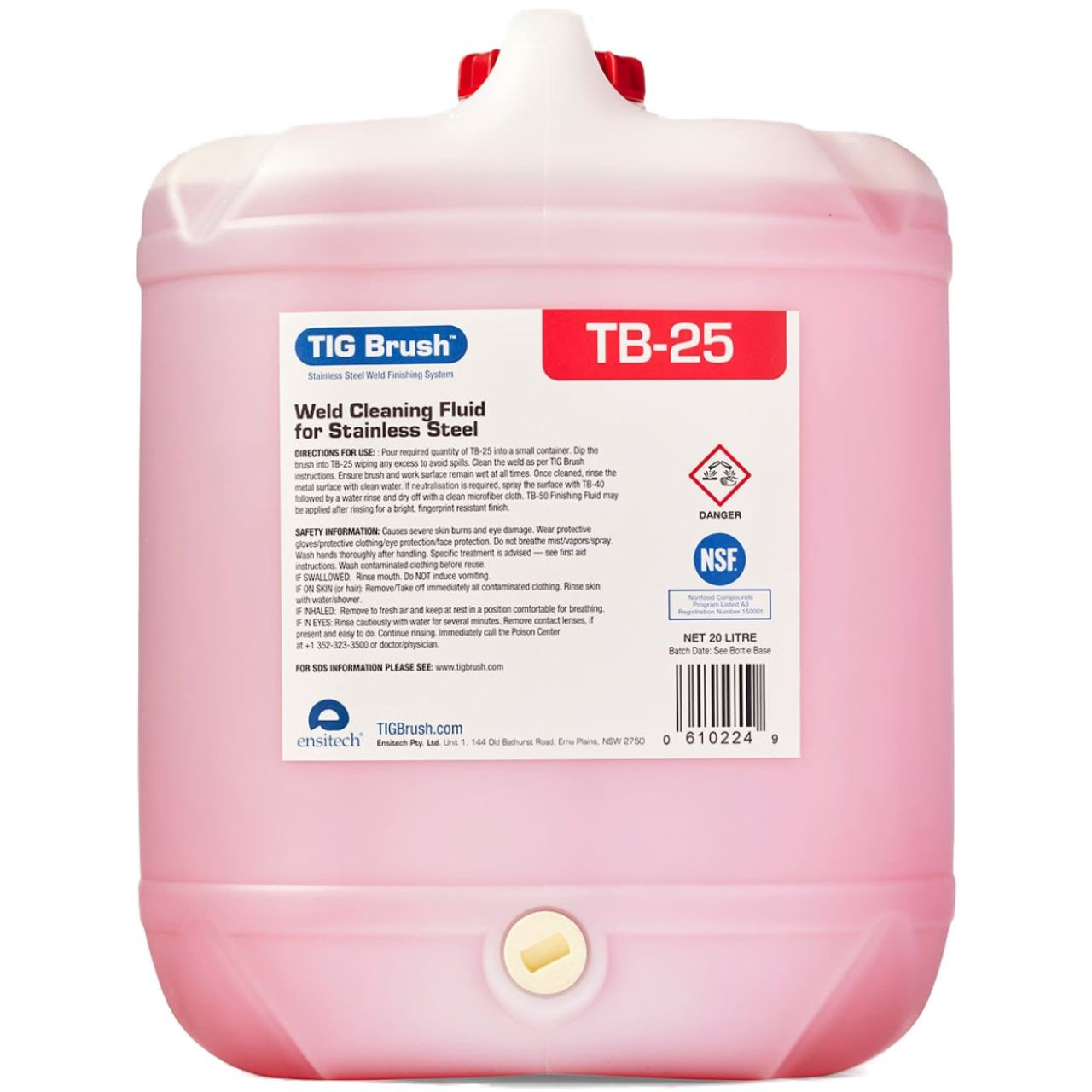 Tig Brush TB-25 Weld Cleaning Fluid 20 Litre