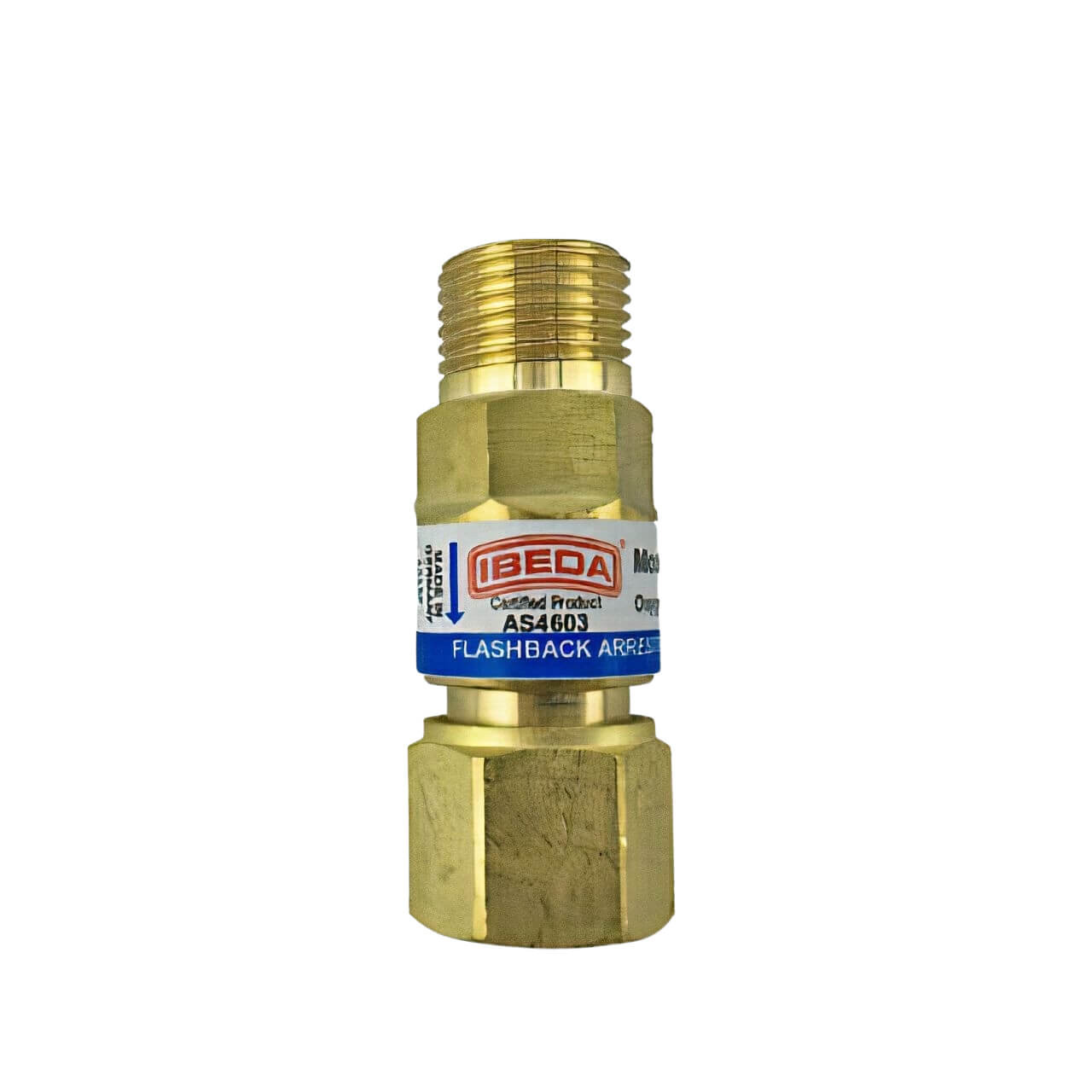 Ibeda Torch End Oxygen High Flow Flashback Arrestor