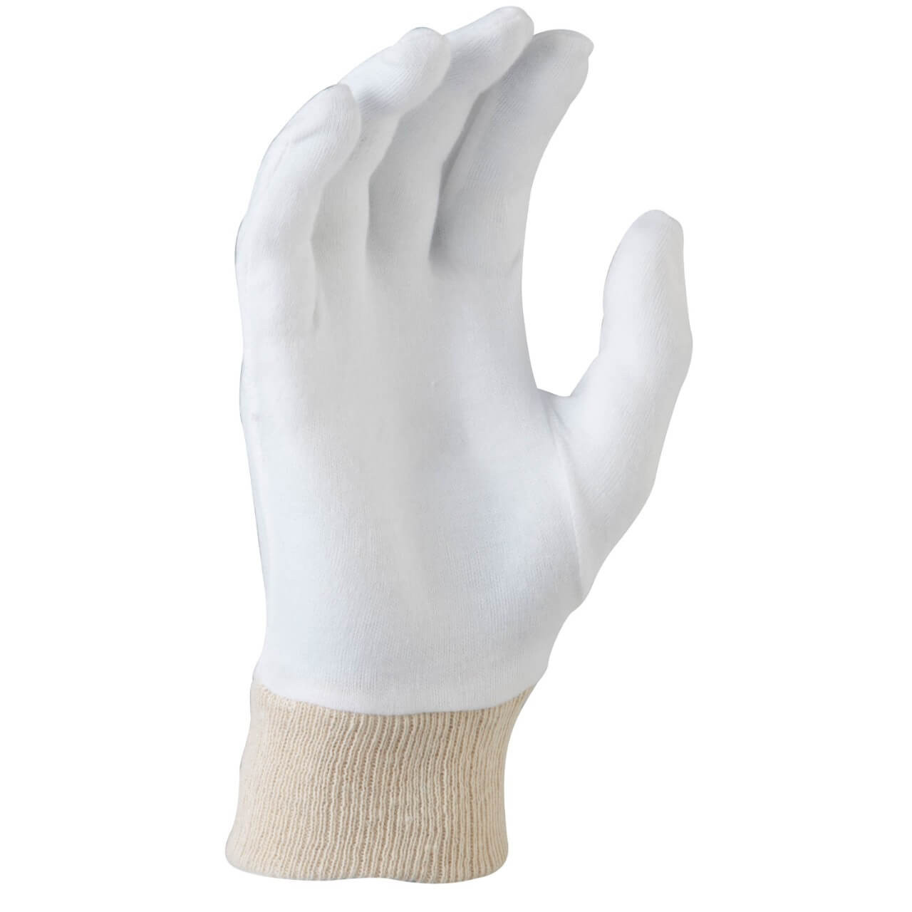 Maxisafe White Poly/Cotton Interlock Knitted Wrist Glove S (Ladies)