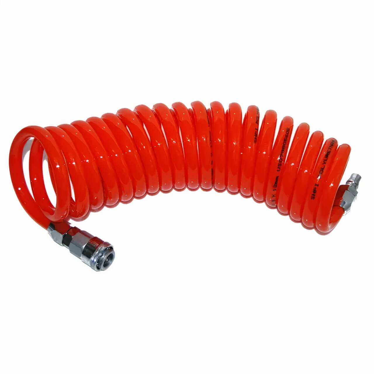 12mm Recoil Air Hose x 10m inc Nitto Style Couplings