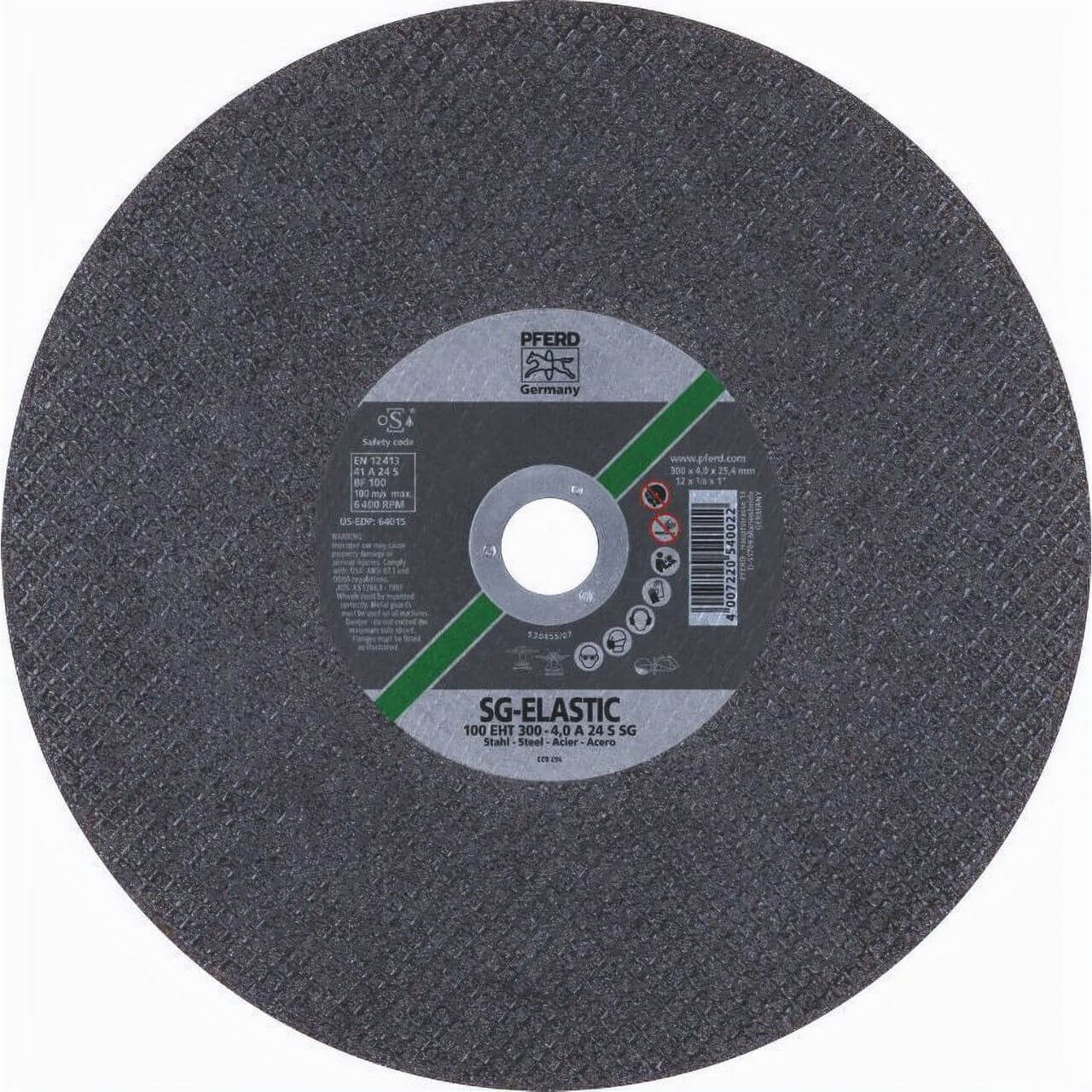Pferd EHT A24S SG 300x4x25.4 High Speed Metal Cutting Wheel