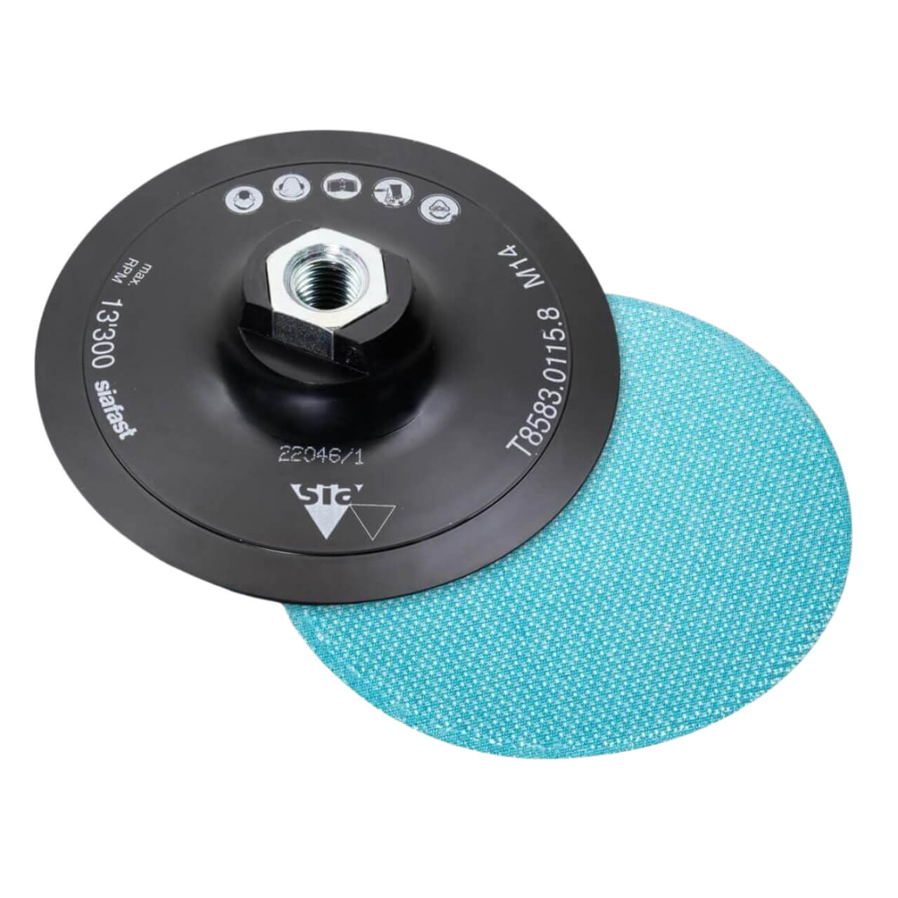 SIA Velcro Disc Backing Pad 125mm M14 Hard