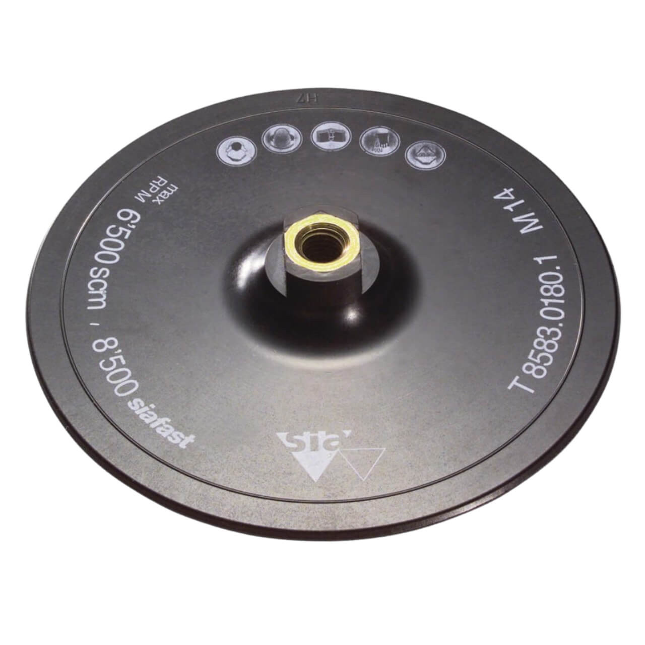 SIA Velcro Disc Backing Pad 180mm M14 Hard