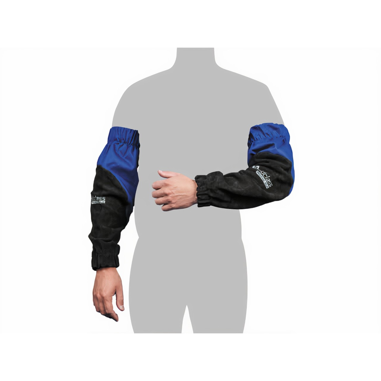 Promax Blue Leather/FR Welding Sleeves 470mm