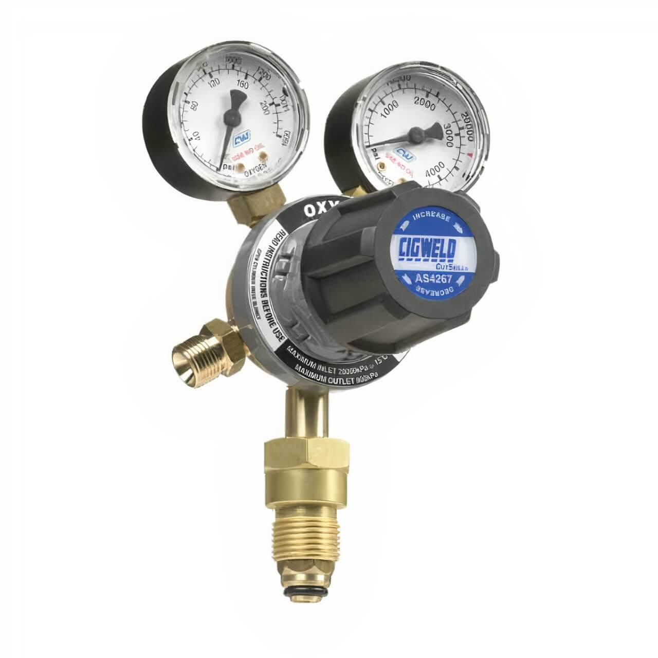 Cigweld BlueJet Oxygen Regulator 1000KPA 2 Gauge