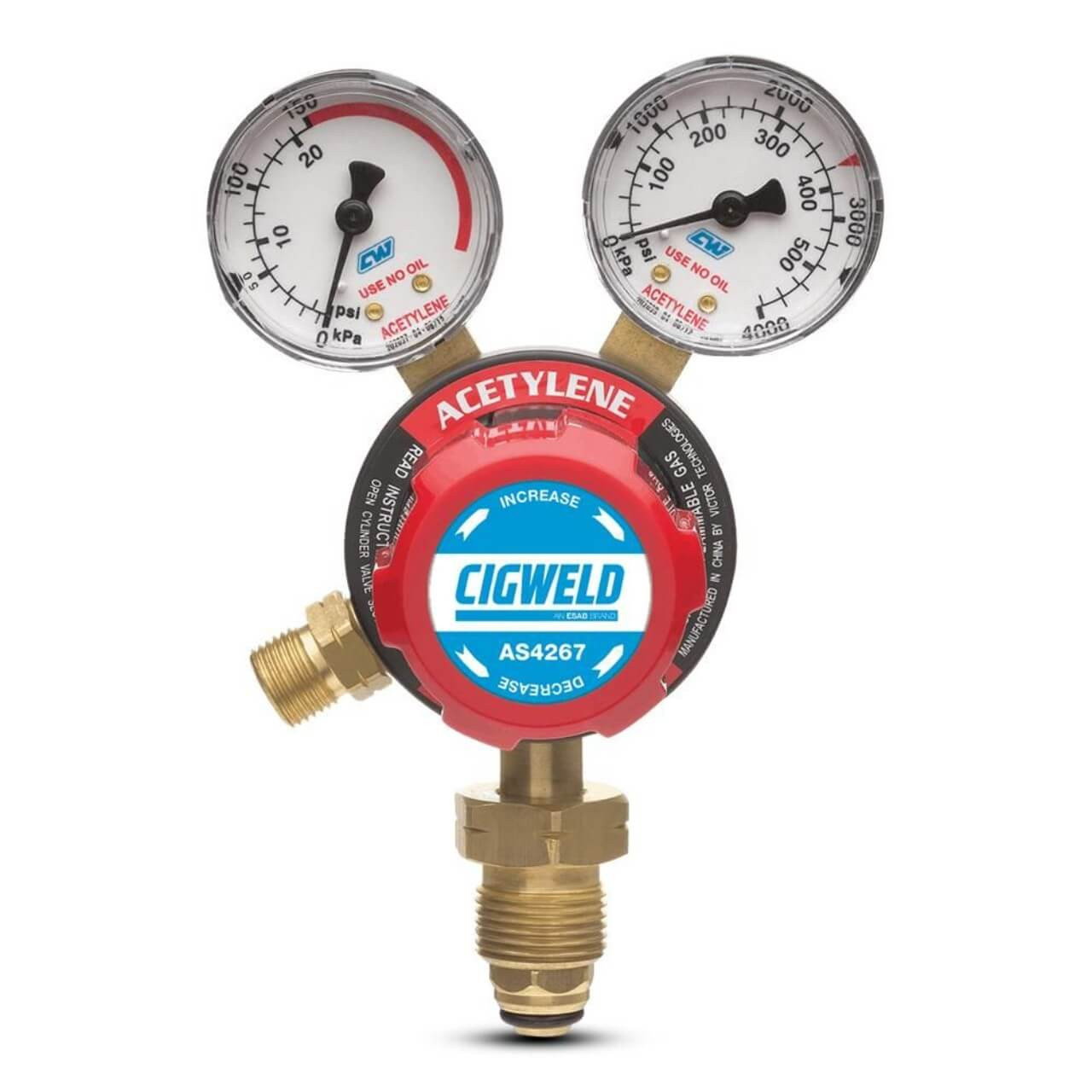 Cigweld BlueJet Acet Regulator 800KPA 2 Gauge