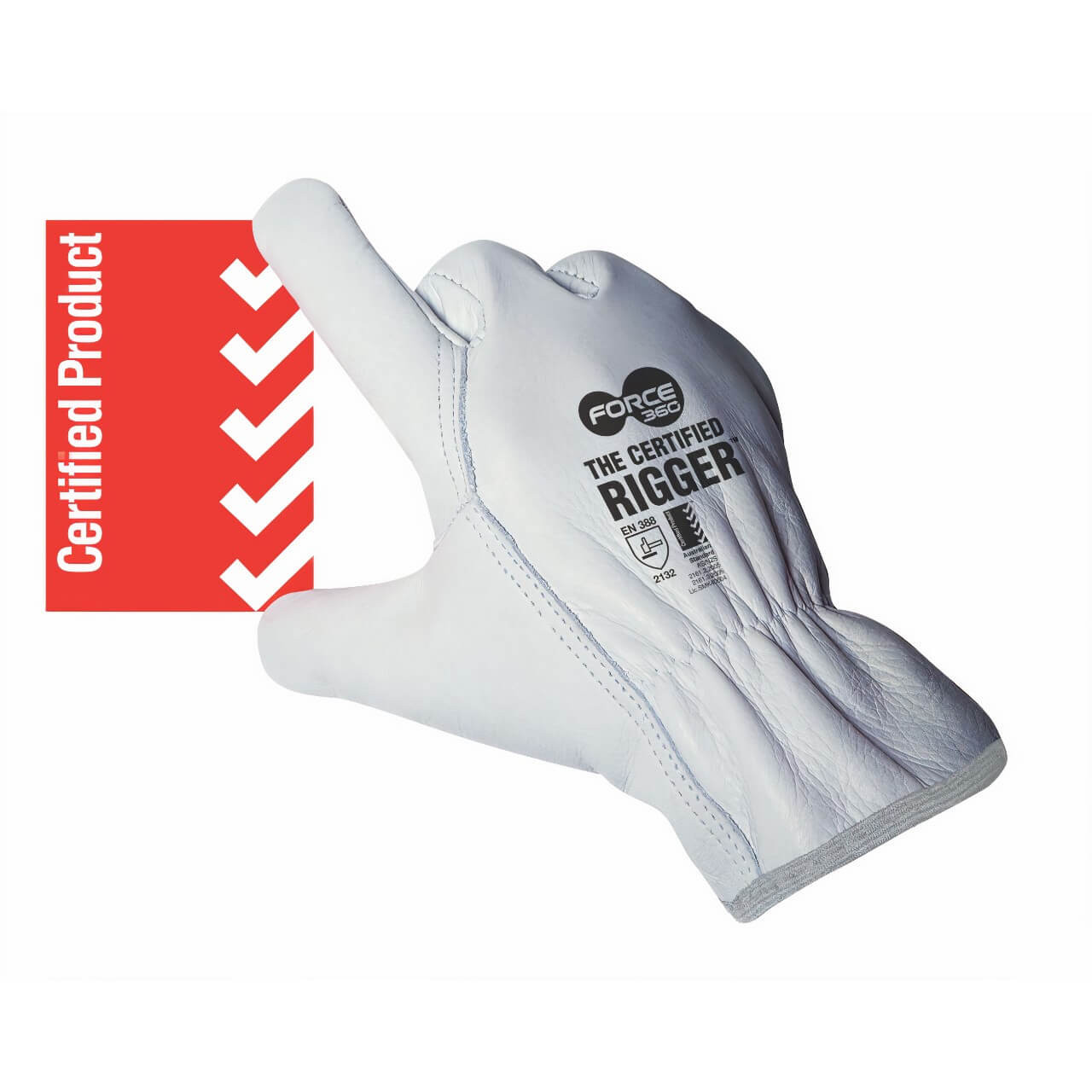 Force360 Certified Cowgrain Riggers Gloves 2XL