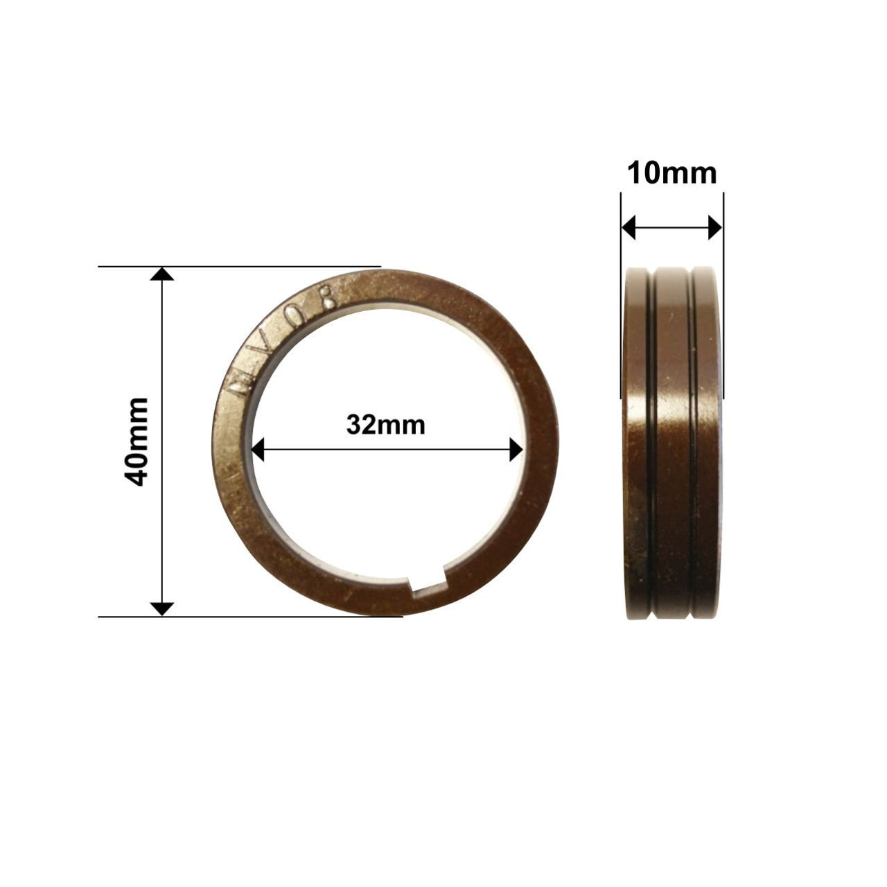 40OD x 32ID x 10W 1.0/1.2mm Aluminium Drive Roller