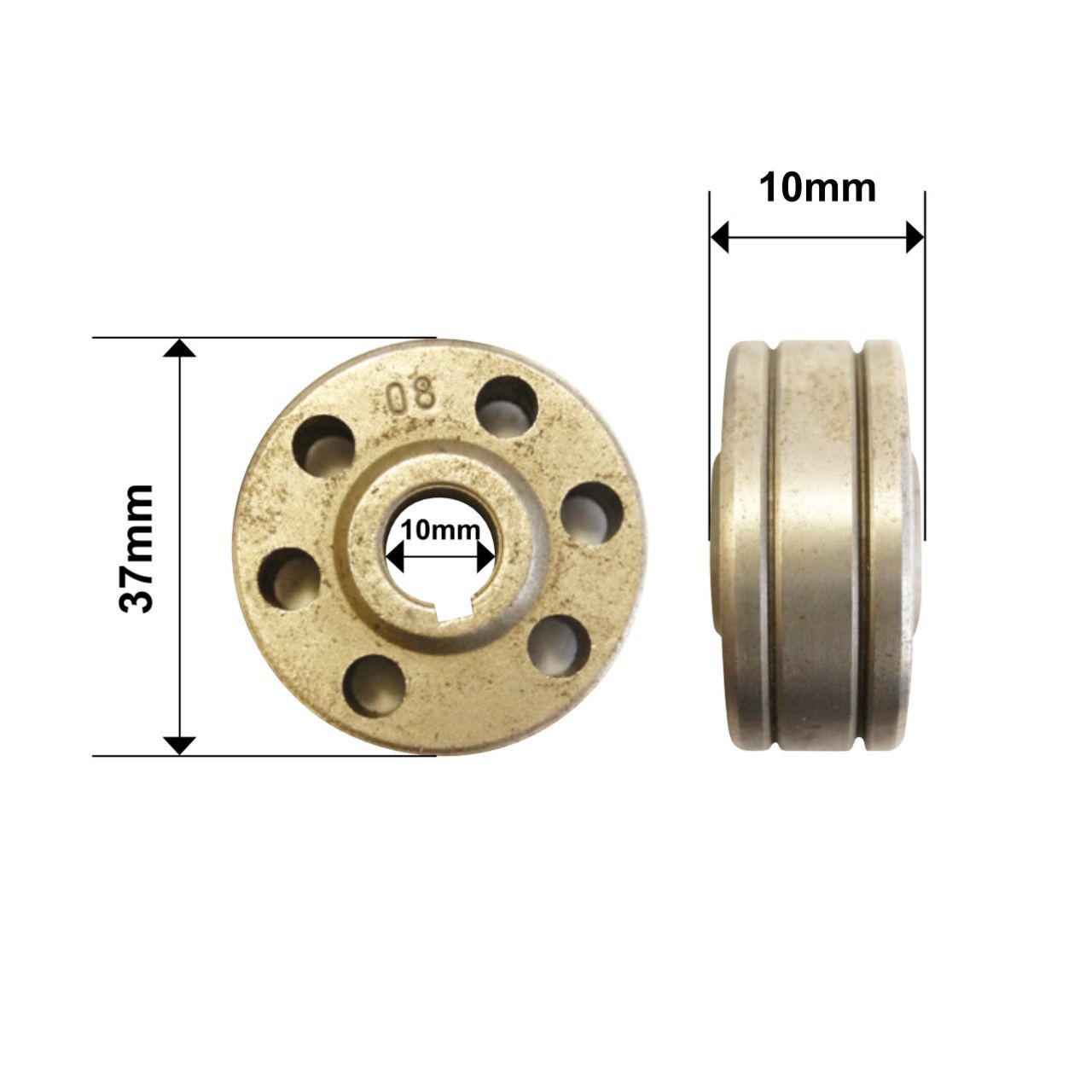 37OD x 10ID x 18W 0.8/1.0mm Steel Drive Roller