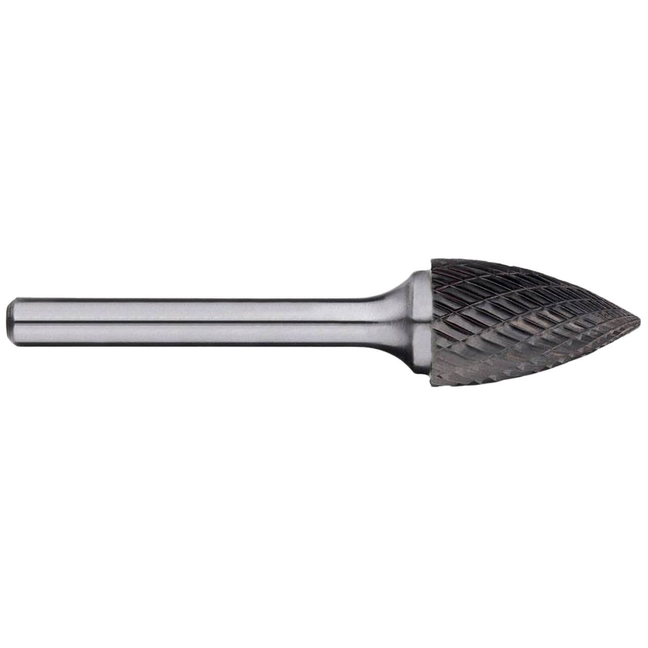 Alpha 12.7x25mm Tree Pointed Nose Carbide Burr 6mm Shank