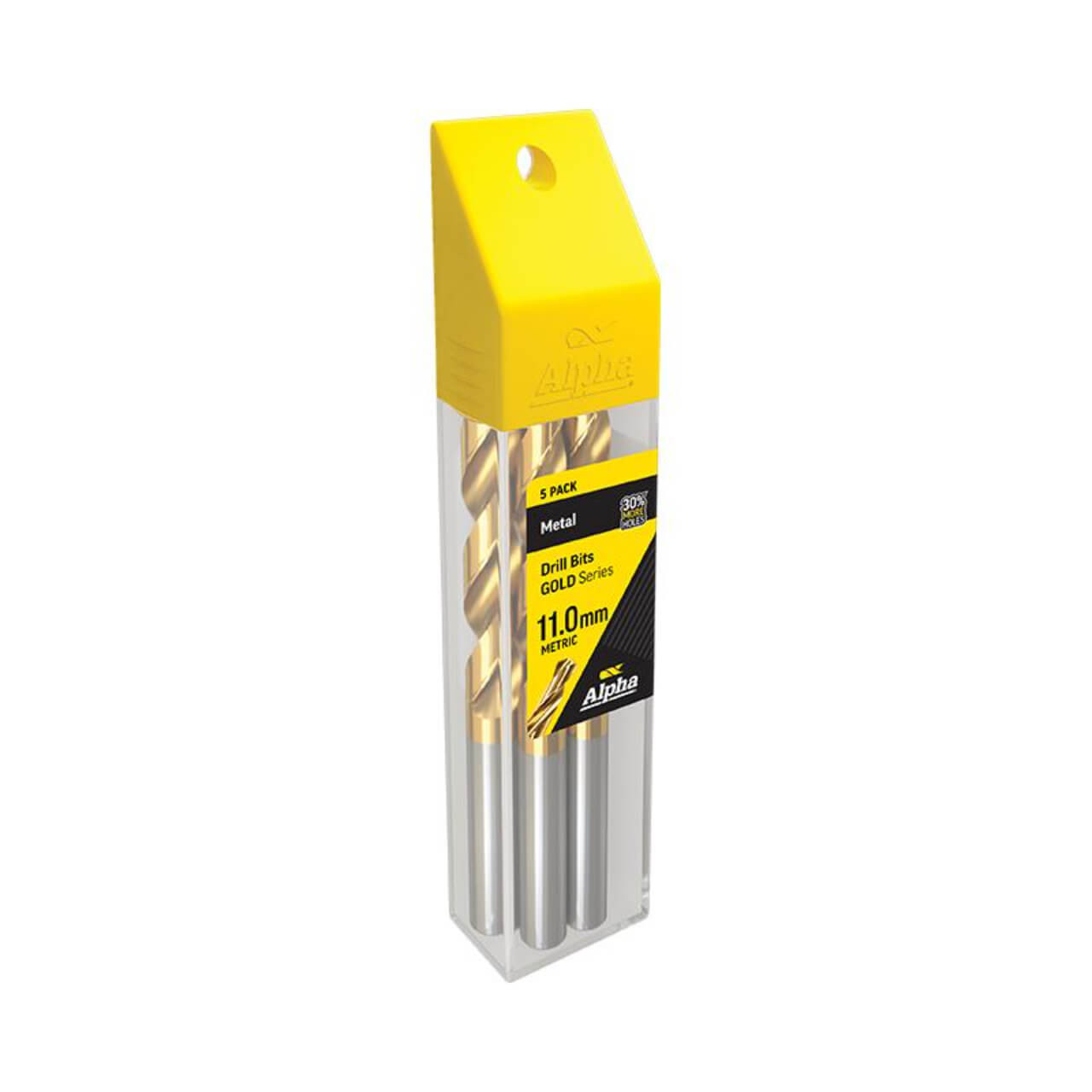 Alpha 11.0mm Jobber Drill Bit Gold Series 5/pk