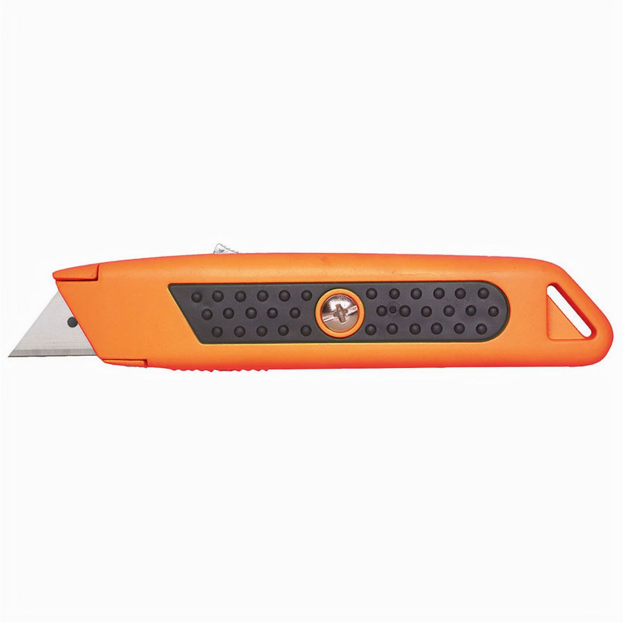 Sterling Auto-Retracting Orange Safety Knife With Rubber Grip