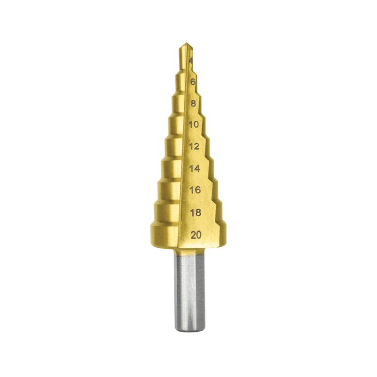 Bristol 4-20mm 9 Step Step Drill Straight Flute Carded