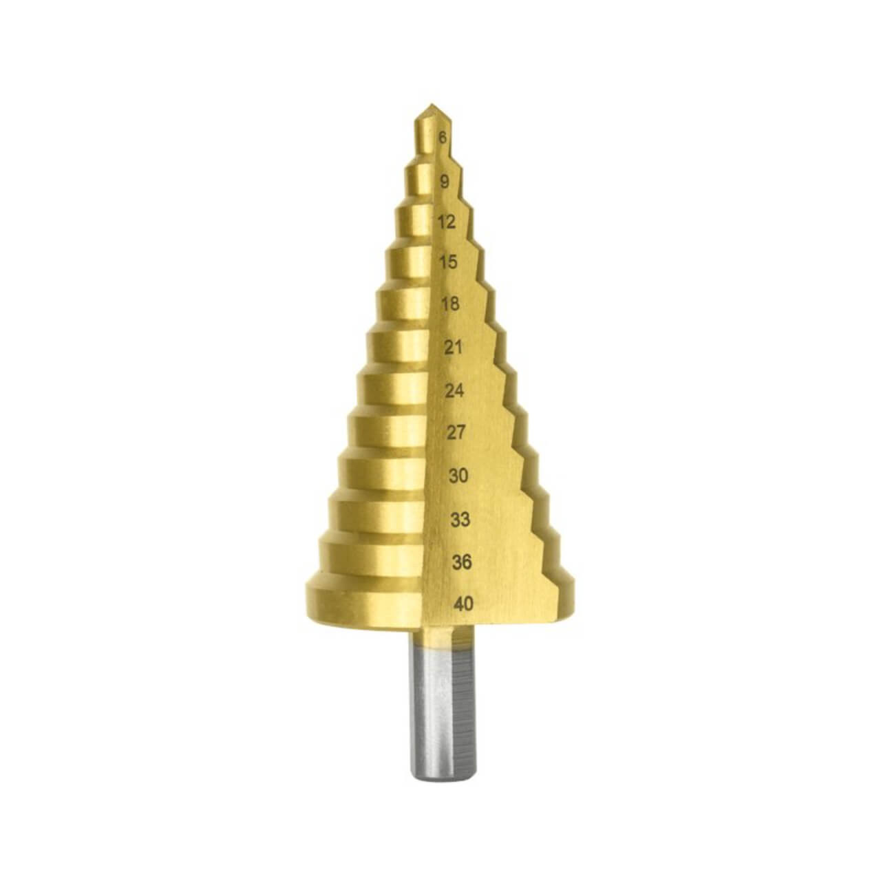 Bristol 6-40mm 12 Step Step Drill Straight Flute Carded