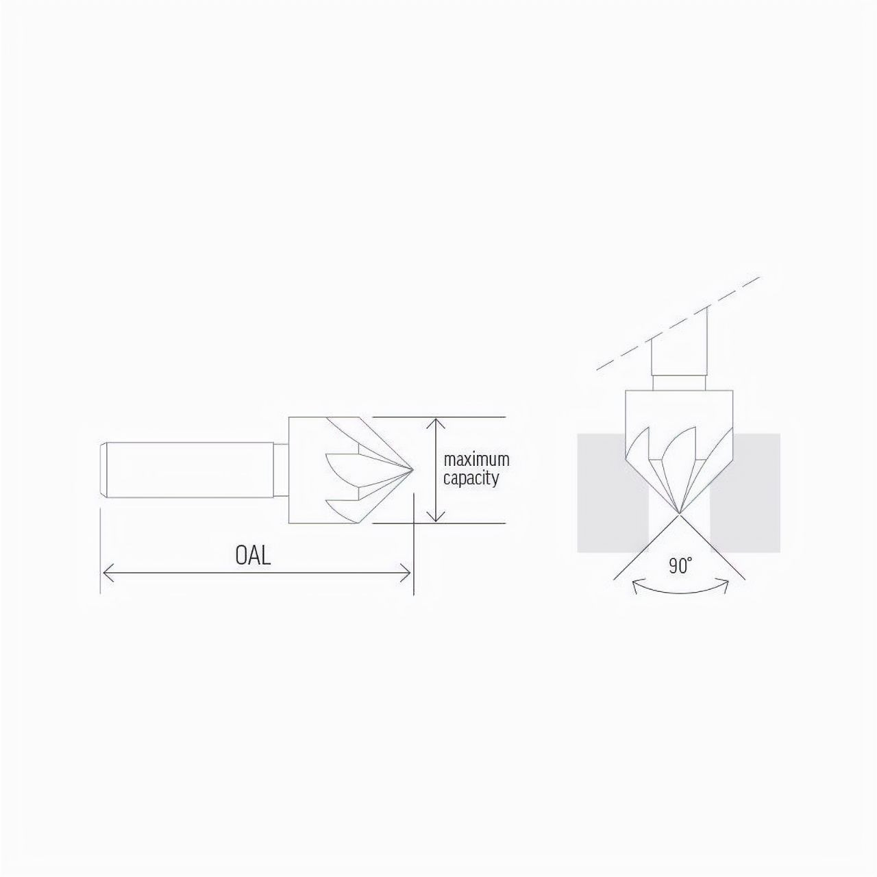 Alpha 20mm Countersink 5 Flute