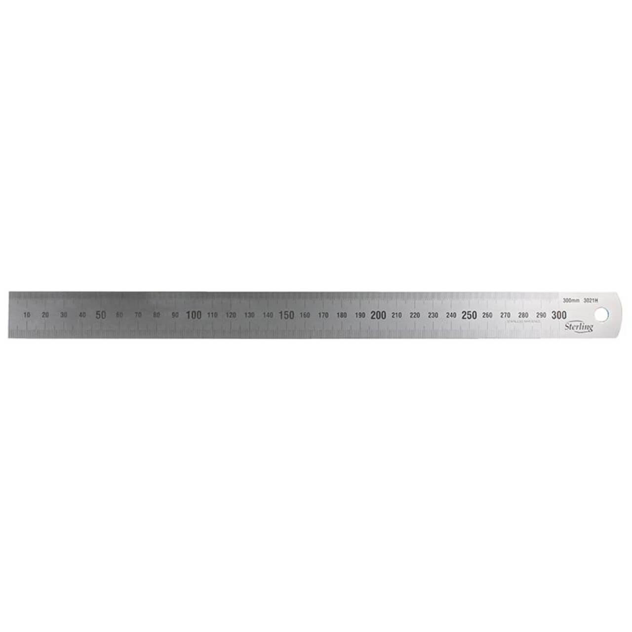 Sterling 300mm/12 Matt Stainless Steel Ruler Metric & Imperial