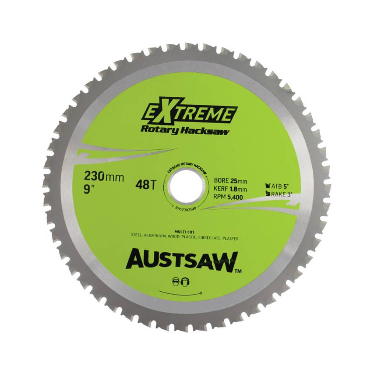 Austsaw 230mm (9in) Rotary Hacksaw Blade 25mm Bore 48 Teeth ACL