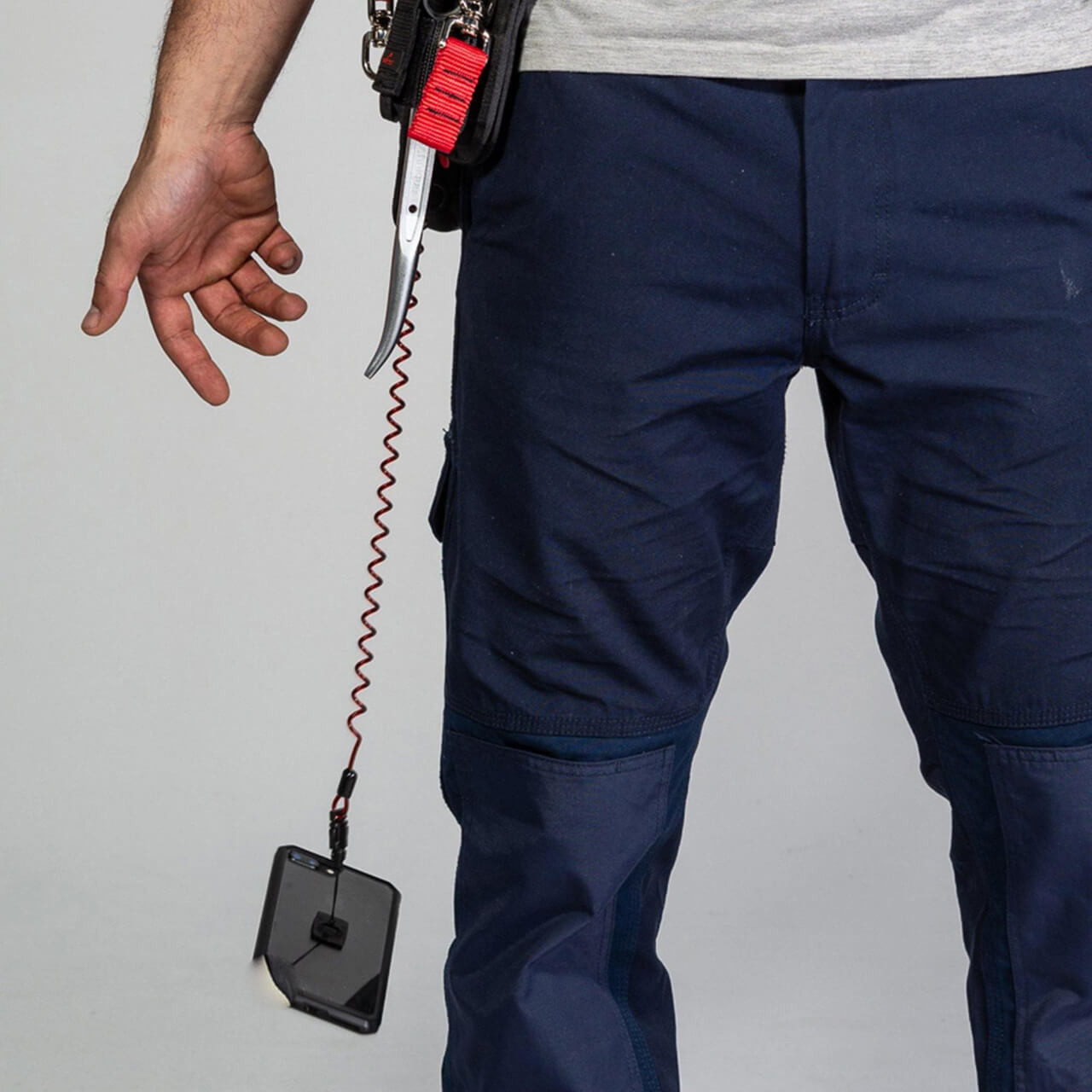 GRIPPS Coil E-Tether With Poly Clamp & E-Catch (Non-Conductive) 0.5kg Max Load