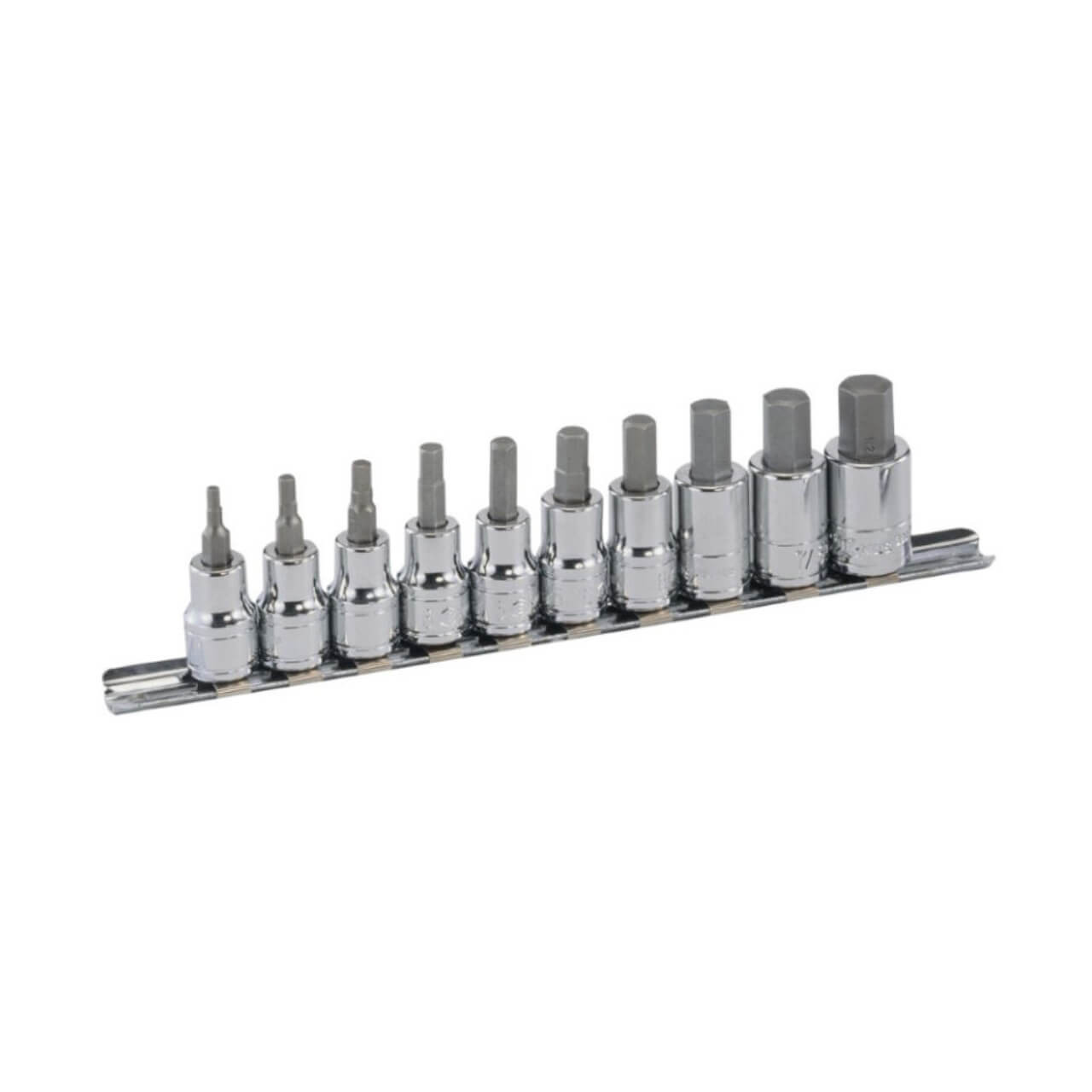 Genius 3/8 Dr Hex Bit Socket Set Imperial 10pce