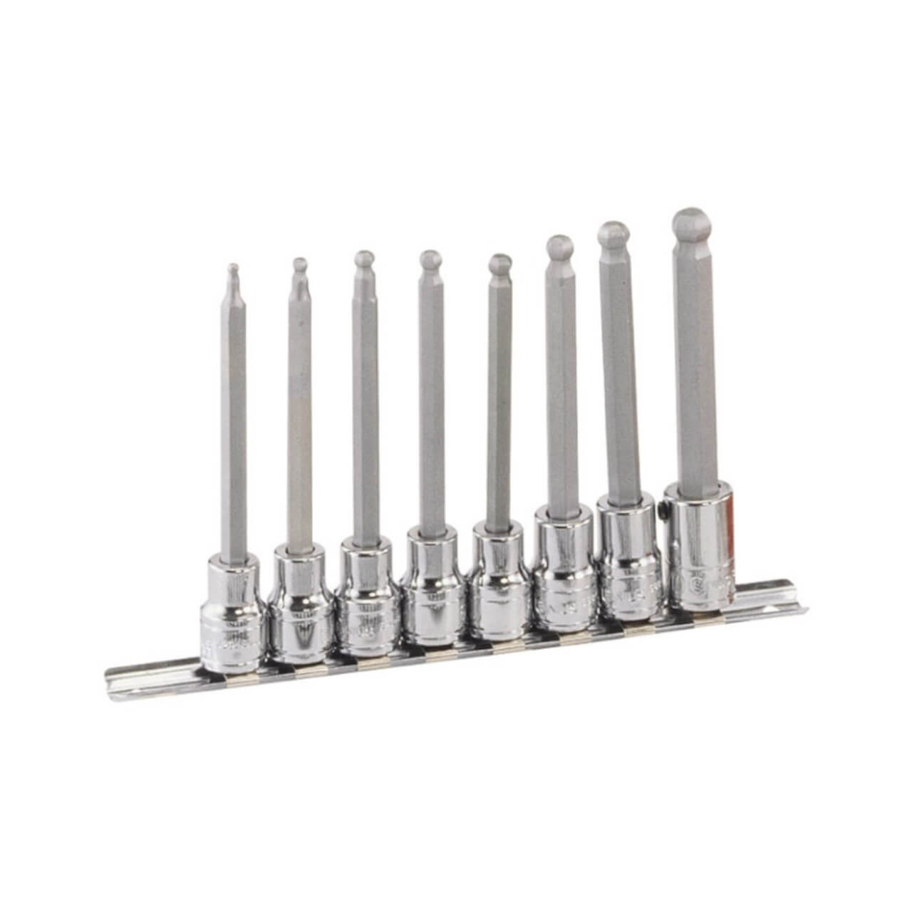 Genius 3/8 Dr Long Wobble Hex Bit Socket Set Imperial 8pce