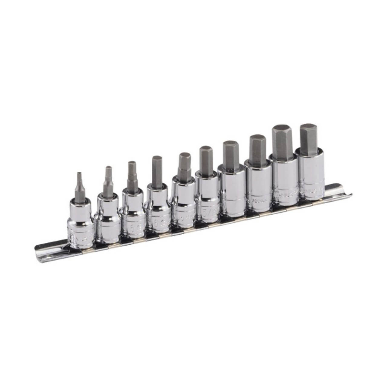 Genius 3/8 Dr Hex Bit Socket Set Metric 10pce