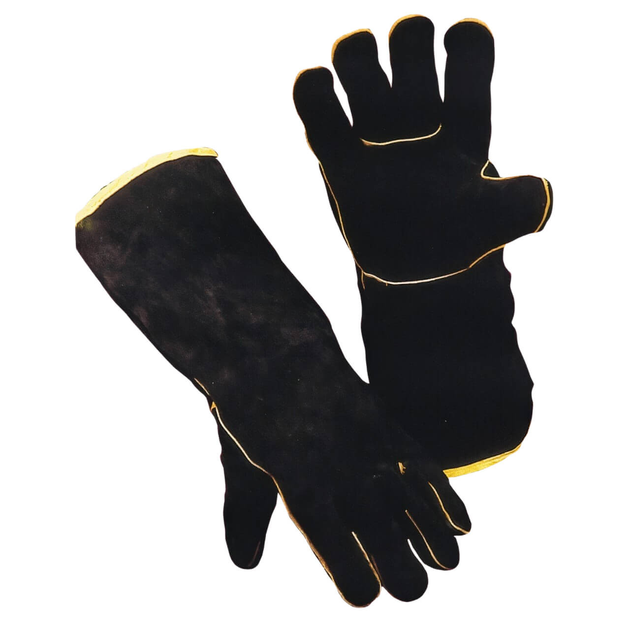 Black & Gold Leather Welding Glove