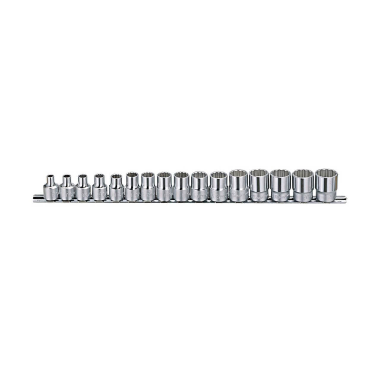 Genius 6-21mm 3/8 Dr 12pt C/V Std Hand Socket Set Metric 16pce