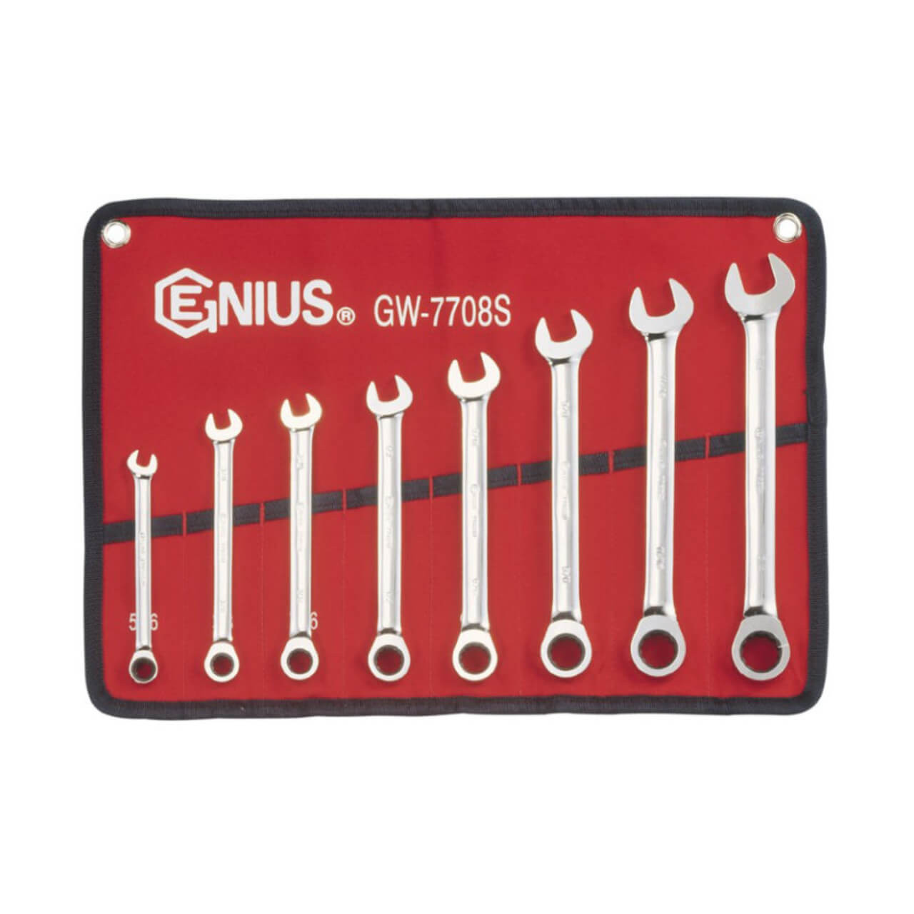 Genius 5/16-3/4 Combination Geared Spanner Set Imperial 8pce