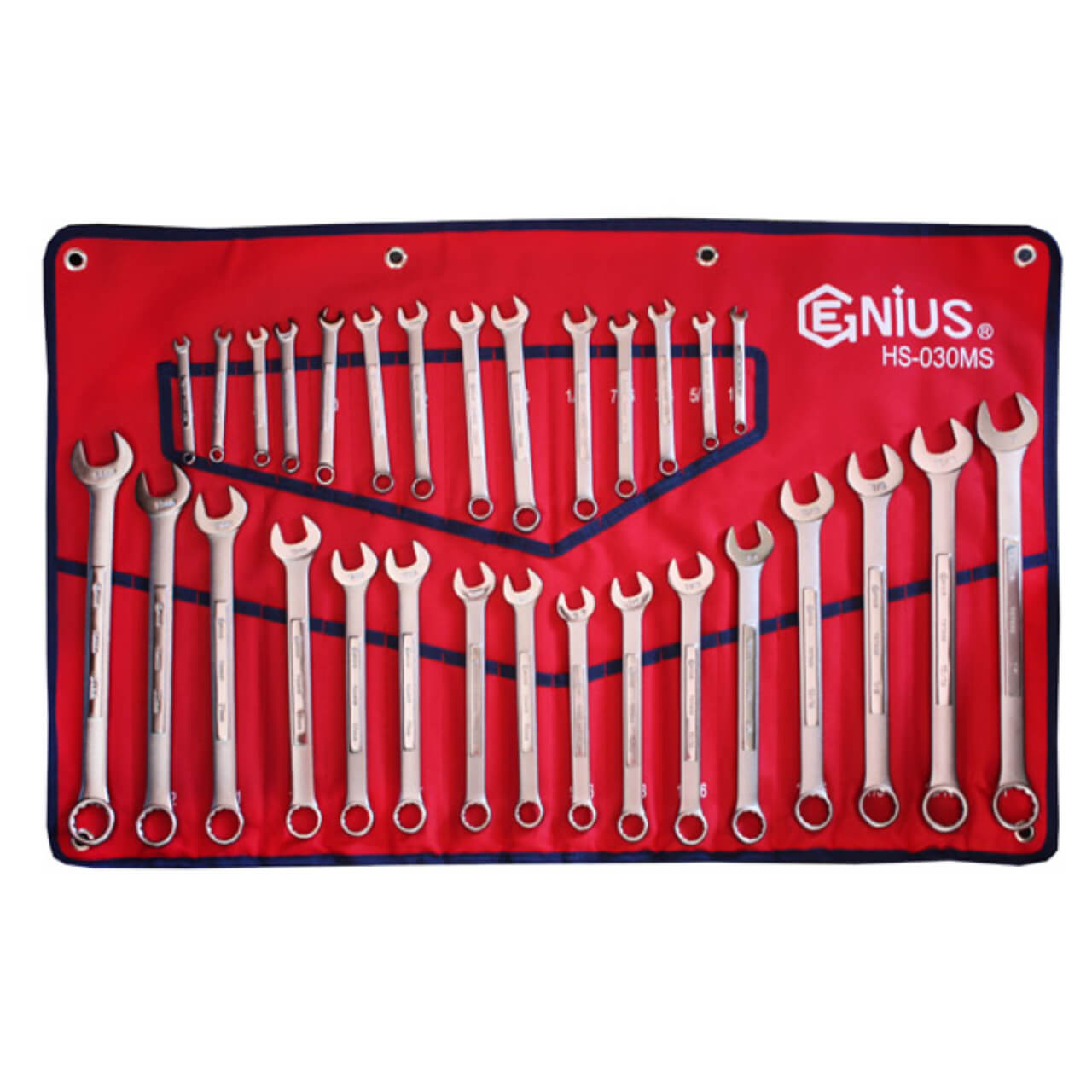 Genius 6-24mm & 1/4-1” Combination ROE Spanner Set Metric & Imperial 30pce