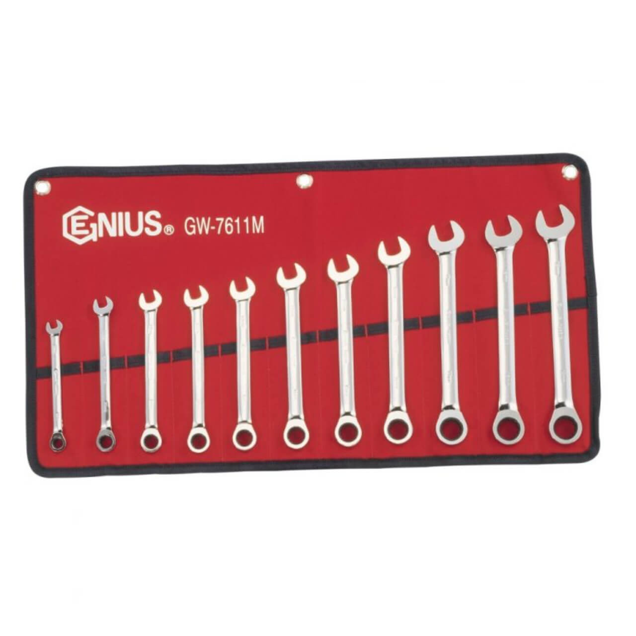 Genius 8-19mm Combination Geared Spanner Set Metric 11pce