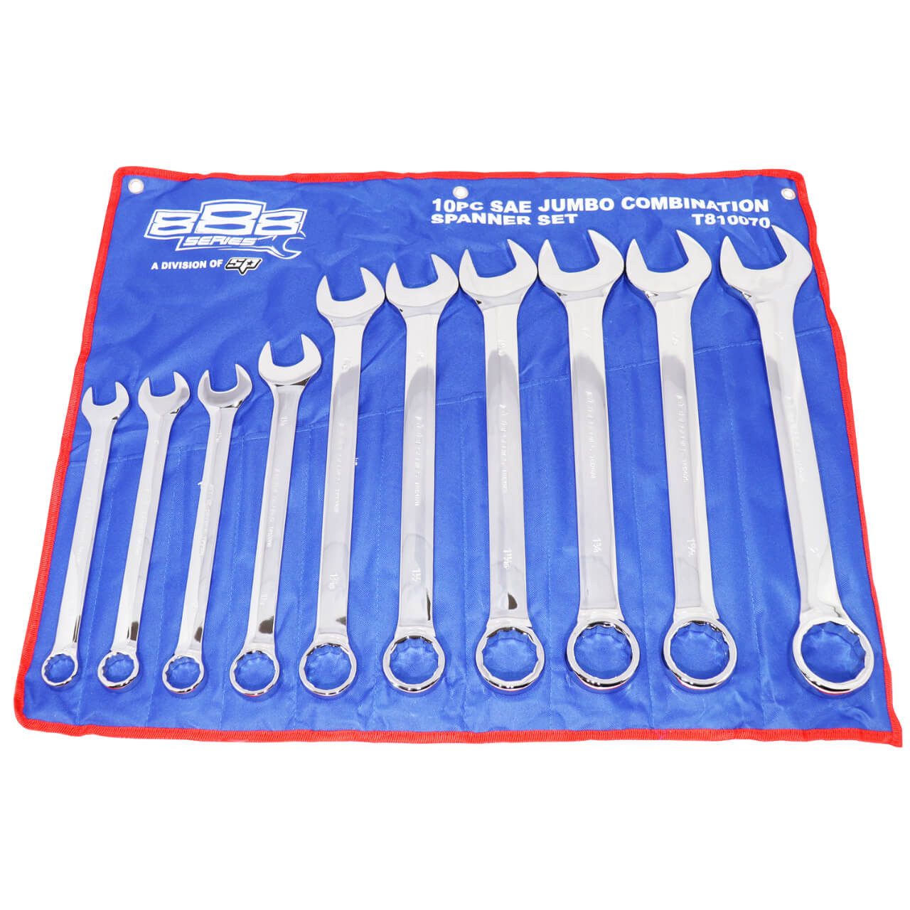 888 Tools 15/16-2” Jumbo Combination ROE Spanner Set SAE 10pce