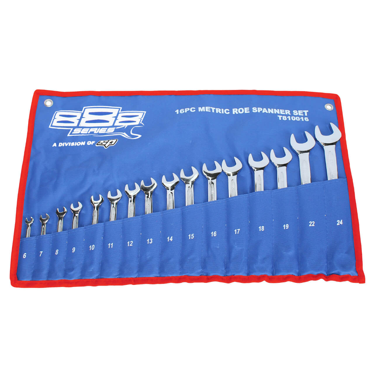 888 Tools 6-24mm Combination ROE Spanner Set Metric 16pce