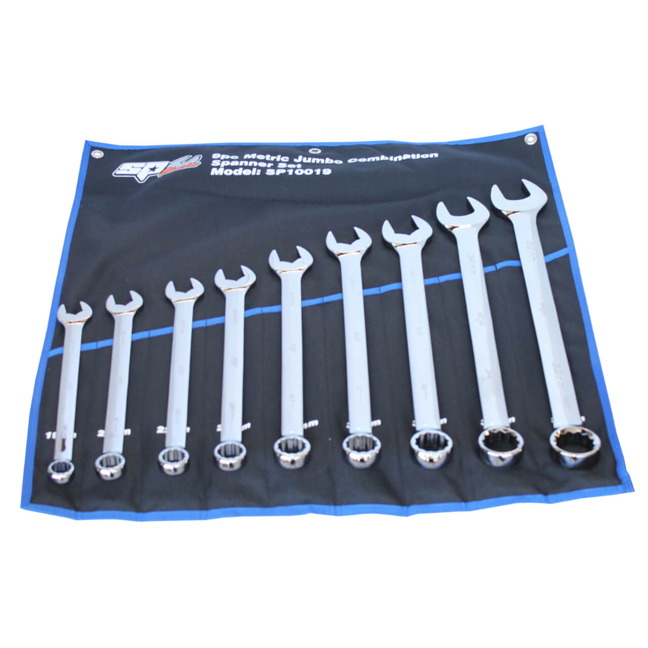SP Tools 19-36mm Jumbo Combination ROE Spanner Set Metric 9pce